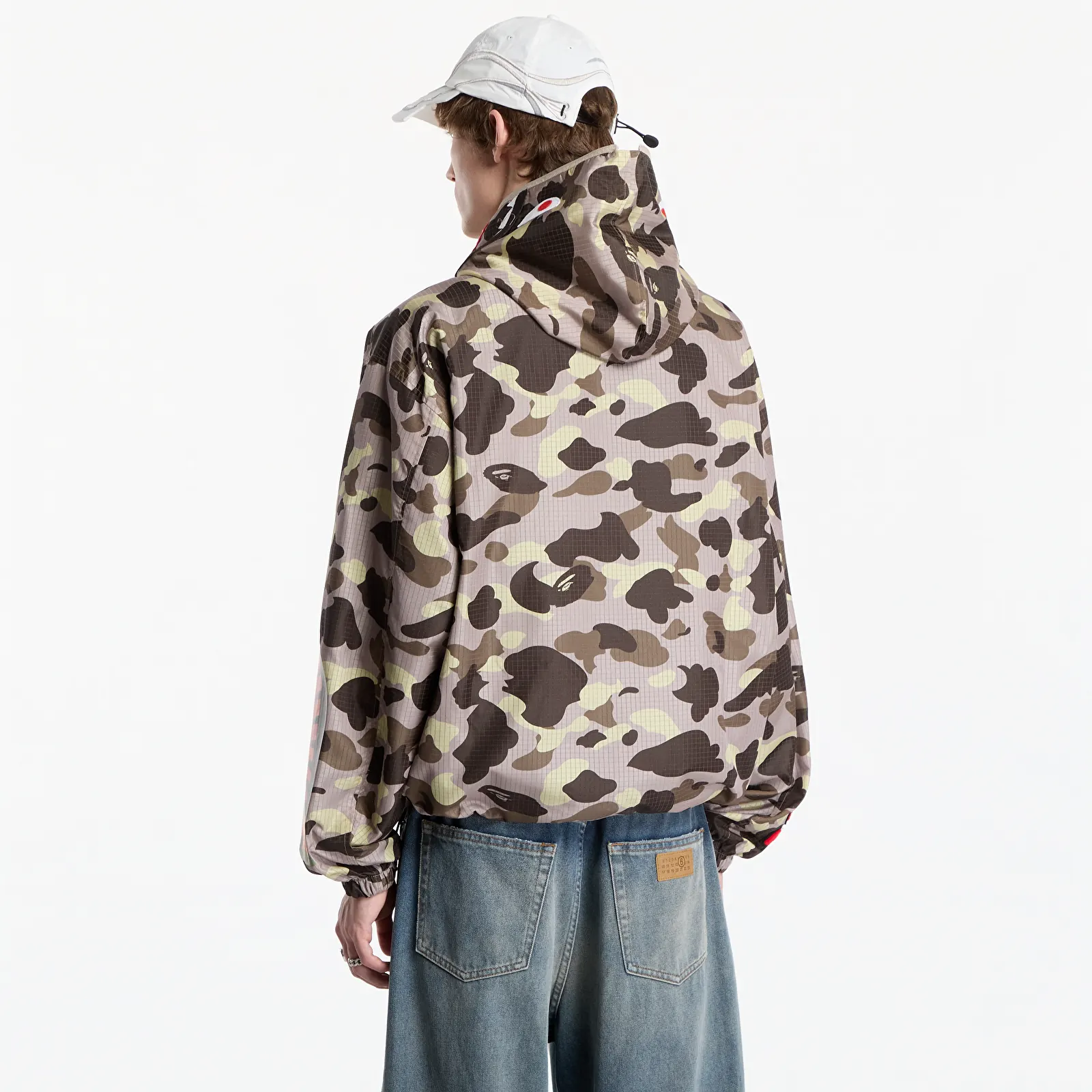 Takit A Bathing Ape Color Camo Reflective Ripstop Shark Full Zip Jacket UNISEX Brown
