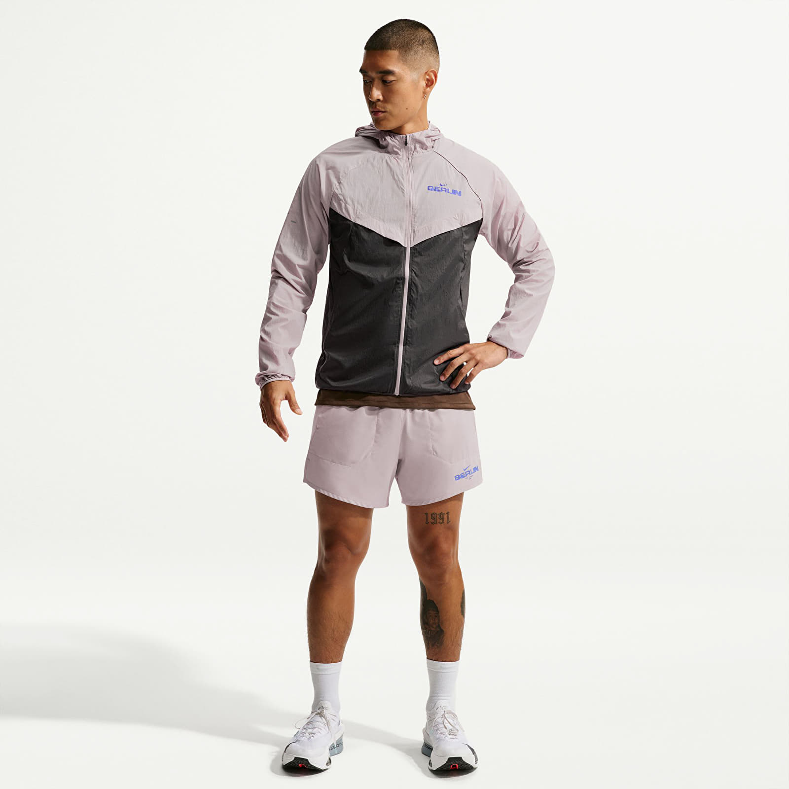 Men's jackets Nike Stride Men's Repel Running Jacket College Grey/ Anthracite