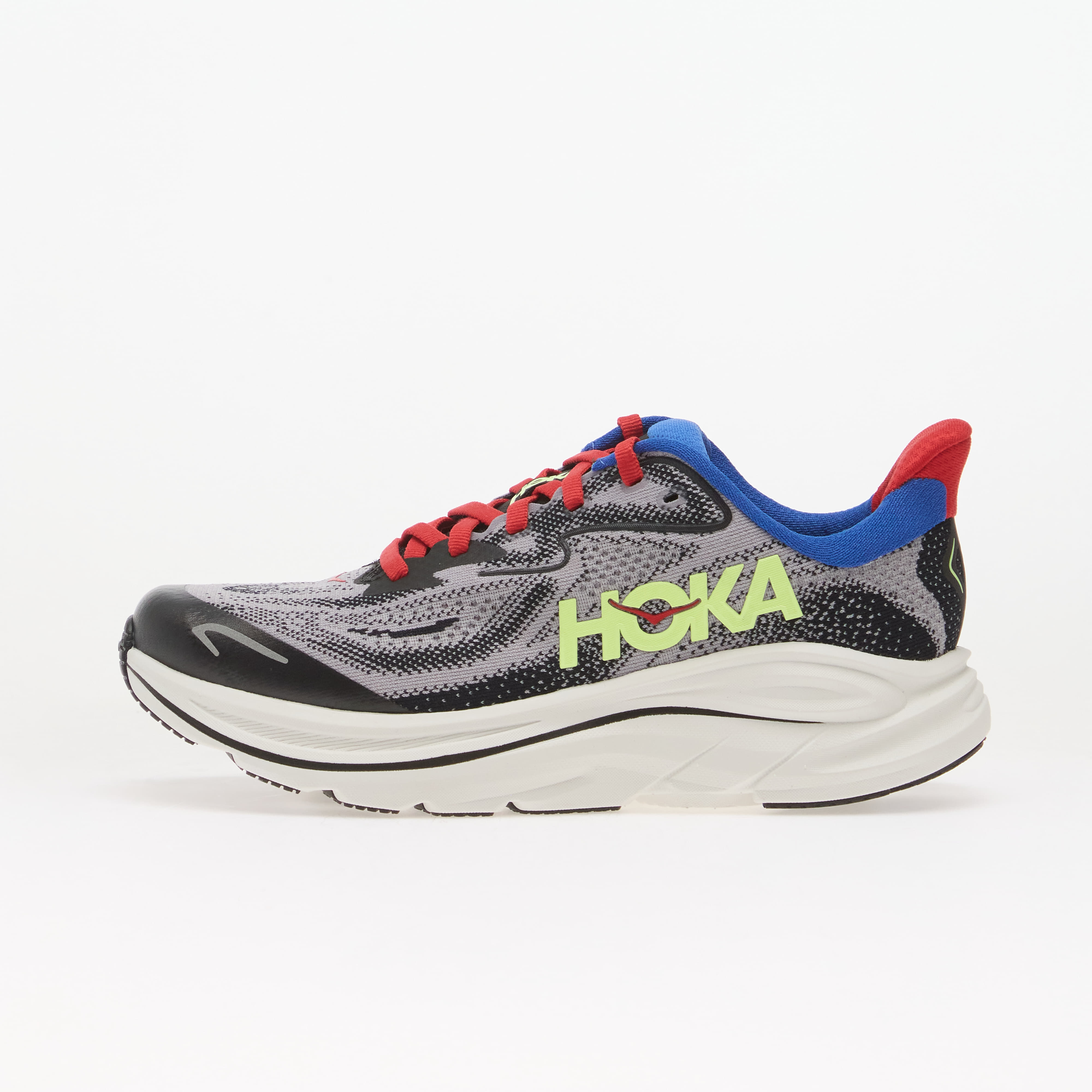 Hoka® Y Clifton 10 Big Kids Foggy Grey/ Black 5.5