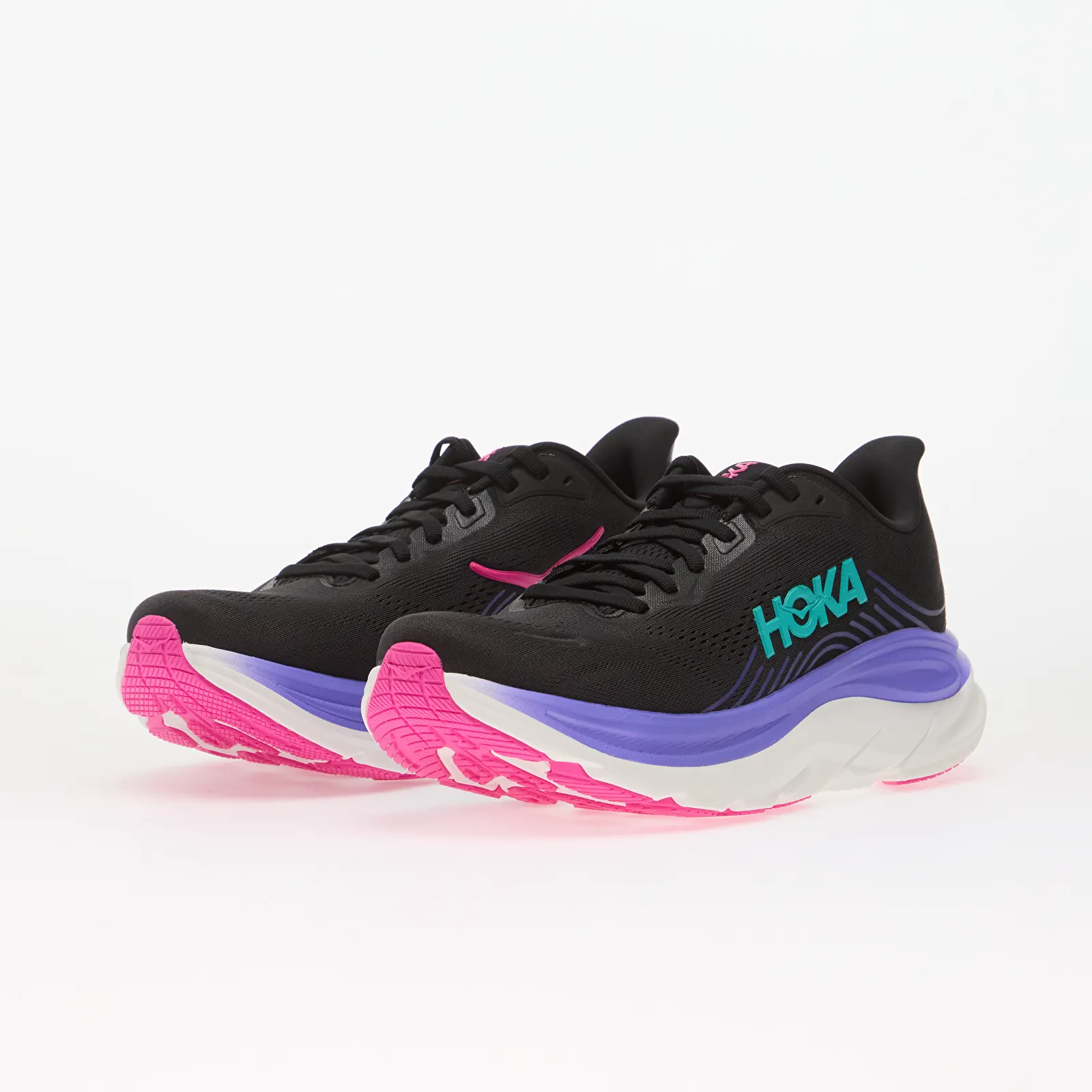 Zapatillas de deporte para mujer Hoka® W Clifton 11 Black/ Neon Nebula