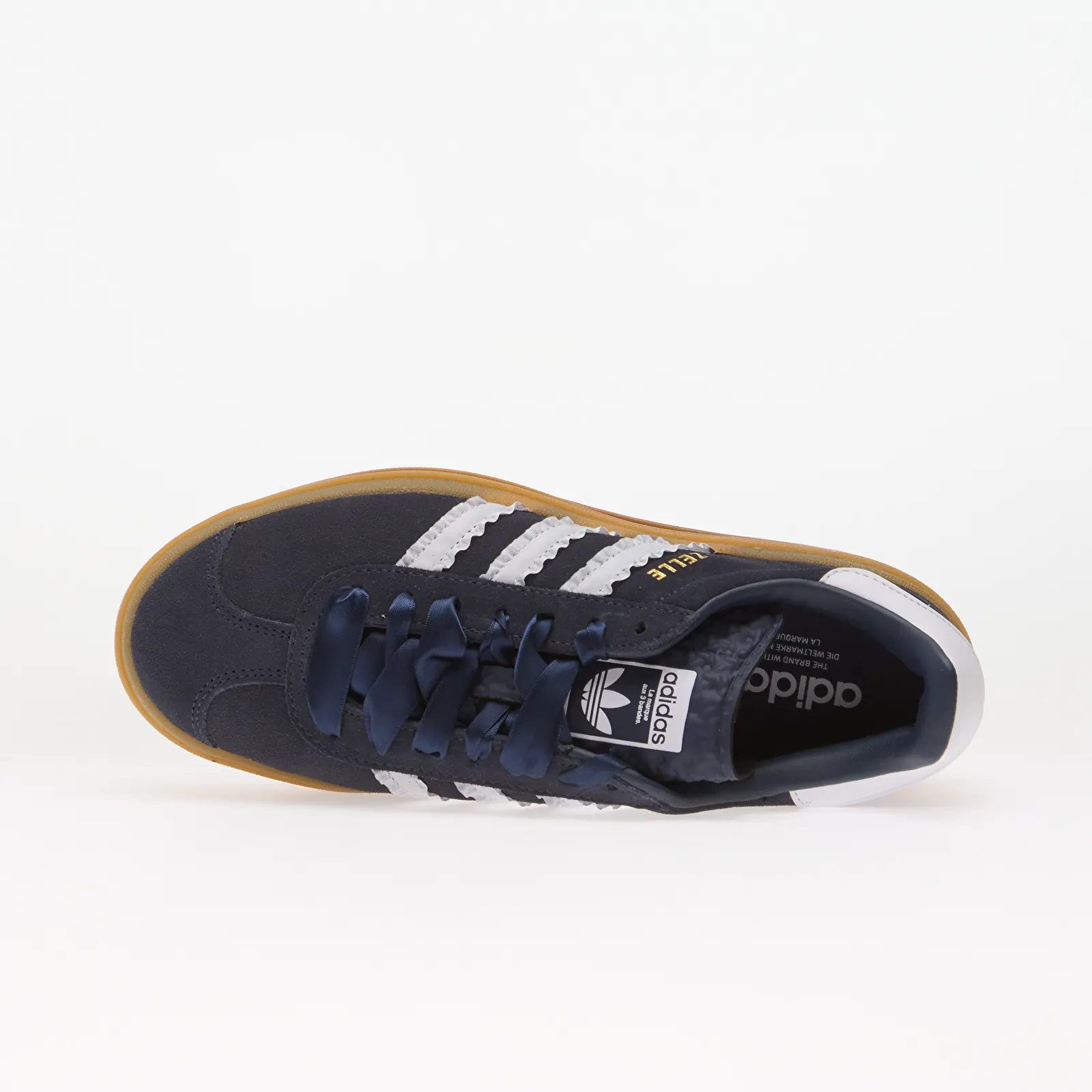 Baskets homme adidas Gazelle Bold Kids Shadow Navy/ Frozen Purple/ Gold Metallic