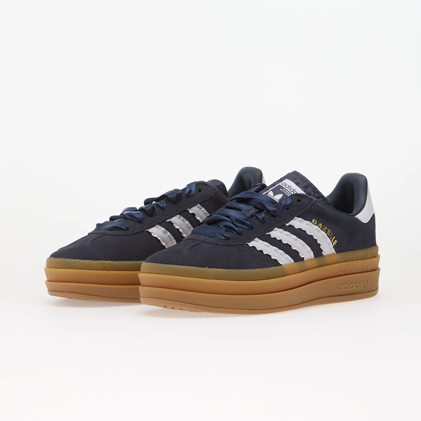 Baskets homme adidas Gazelle Bold Kids Shadow Navy/ Frozen Purple/ Gold Metallic