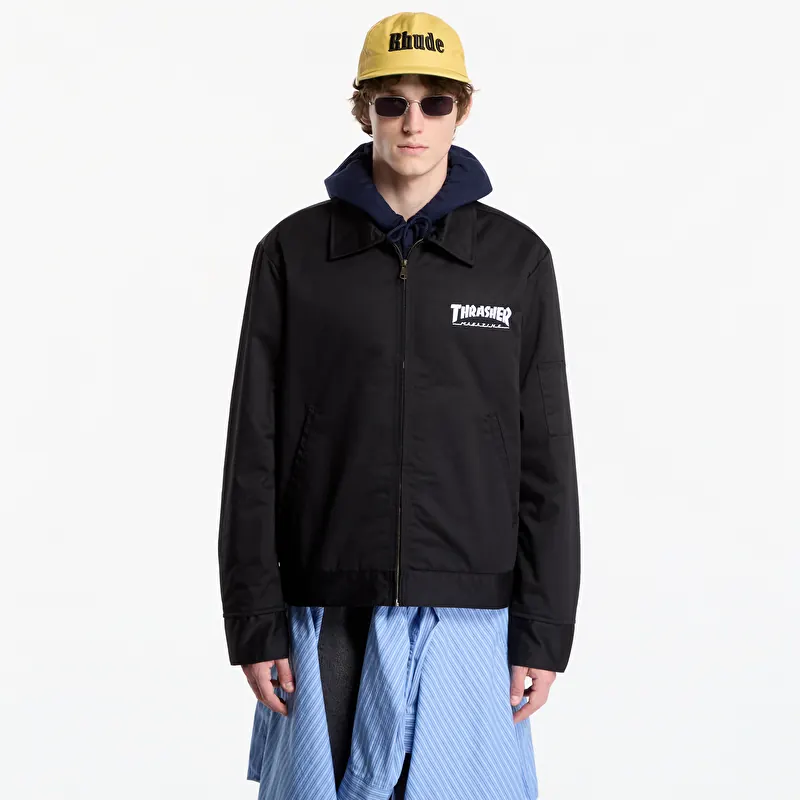 Jakke Thrasher Mag Embroidered Mechanic Jacket Black
