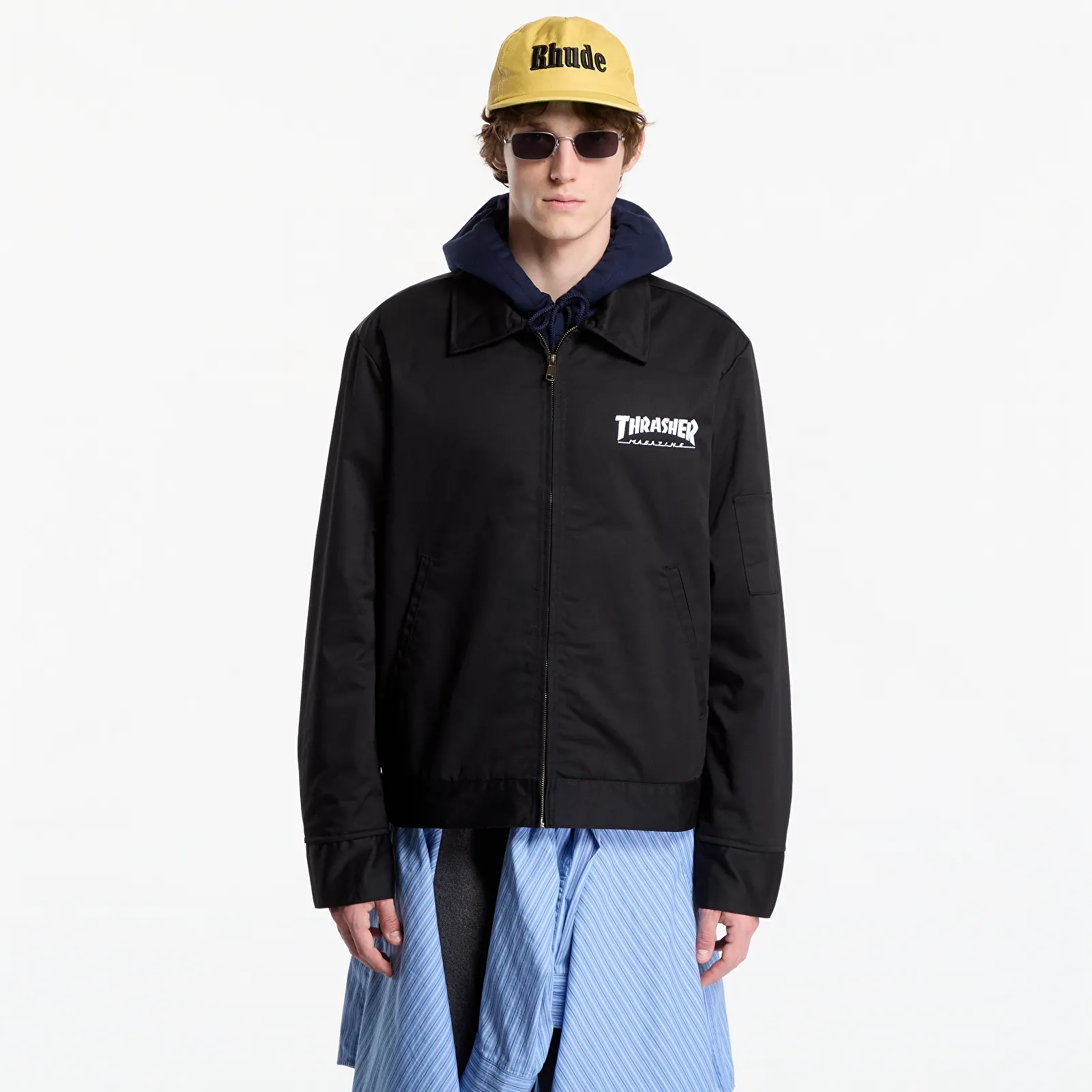 Jassen Thrasher Mag Embroidered Mechanic Jacket Black