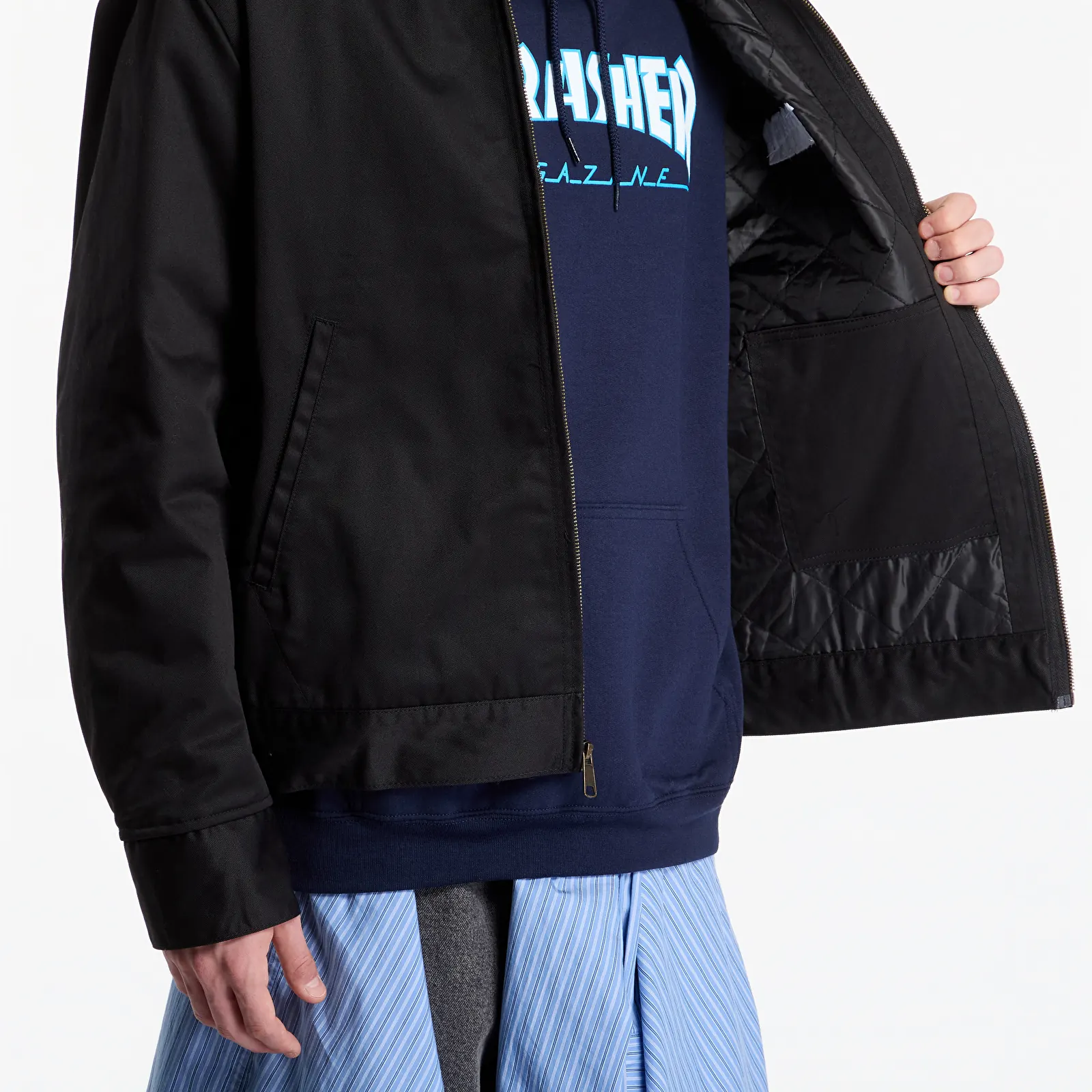 Jassen Thrasher Mag Embroidered Mechanic Jacket Black