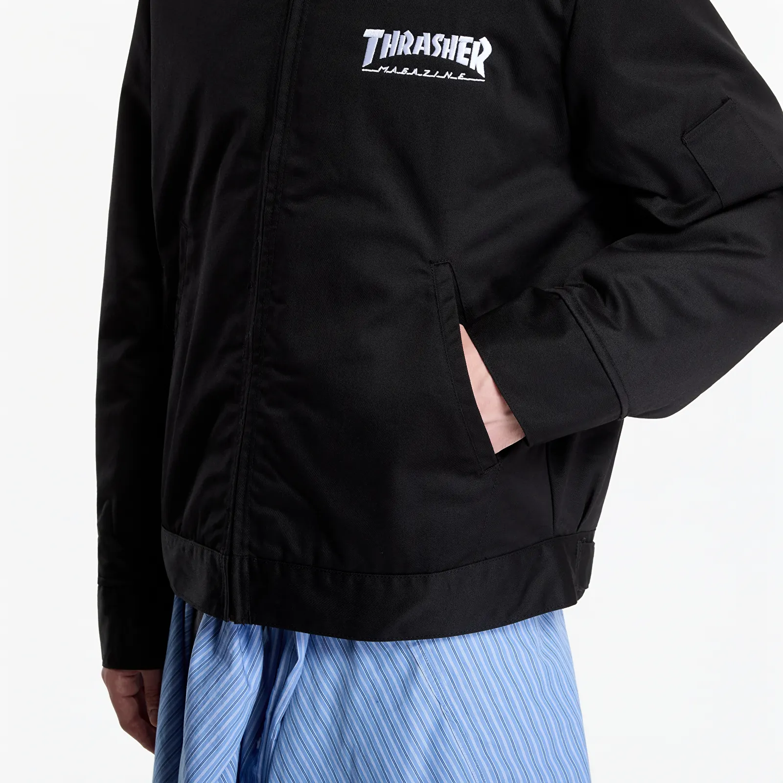 Jassen Thrasher Mag Embroidered Mechanic Jacket Black