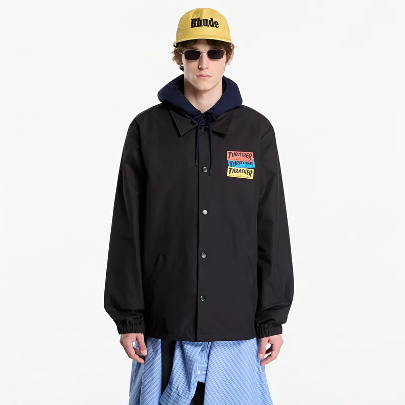 Thrasher Sticker Coach Jacket Black