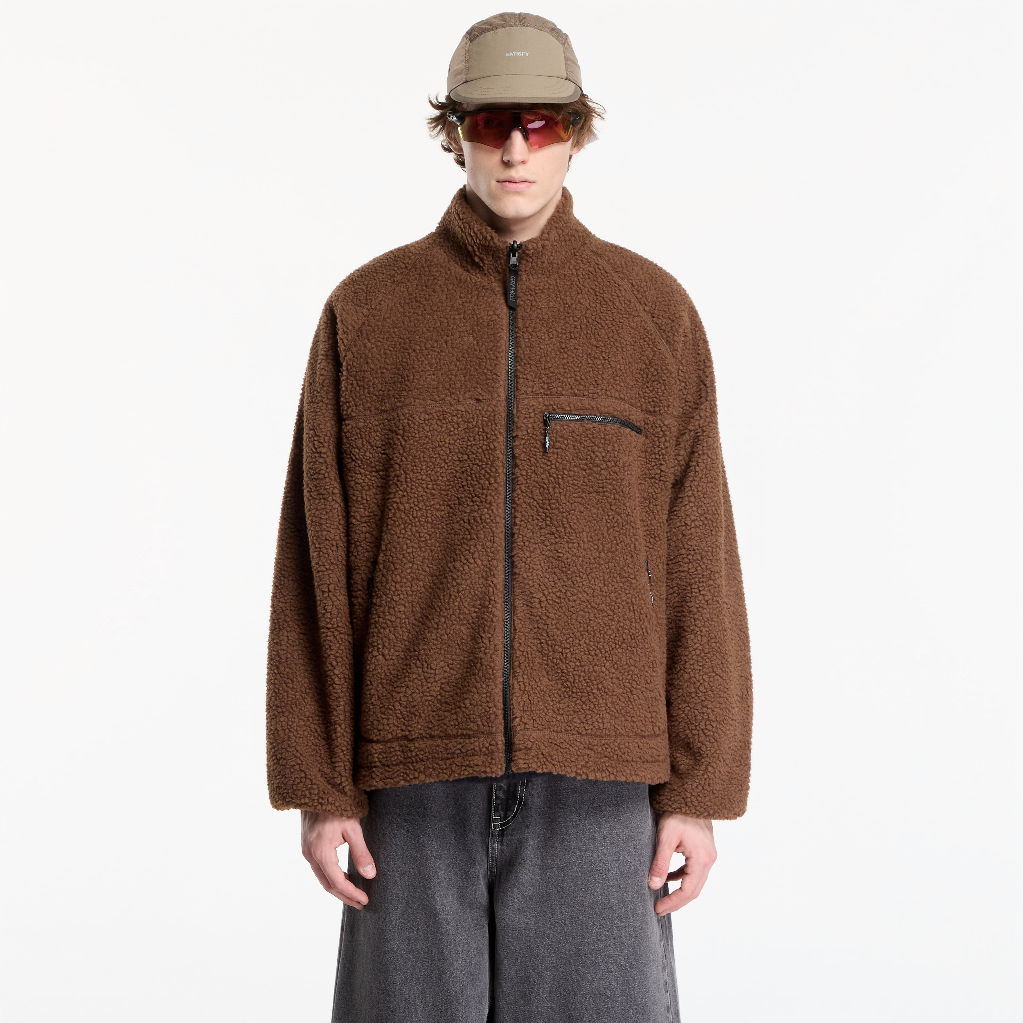 Bomber Gramicci Reversible Sherpa Jacket Dark Brown/black L
