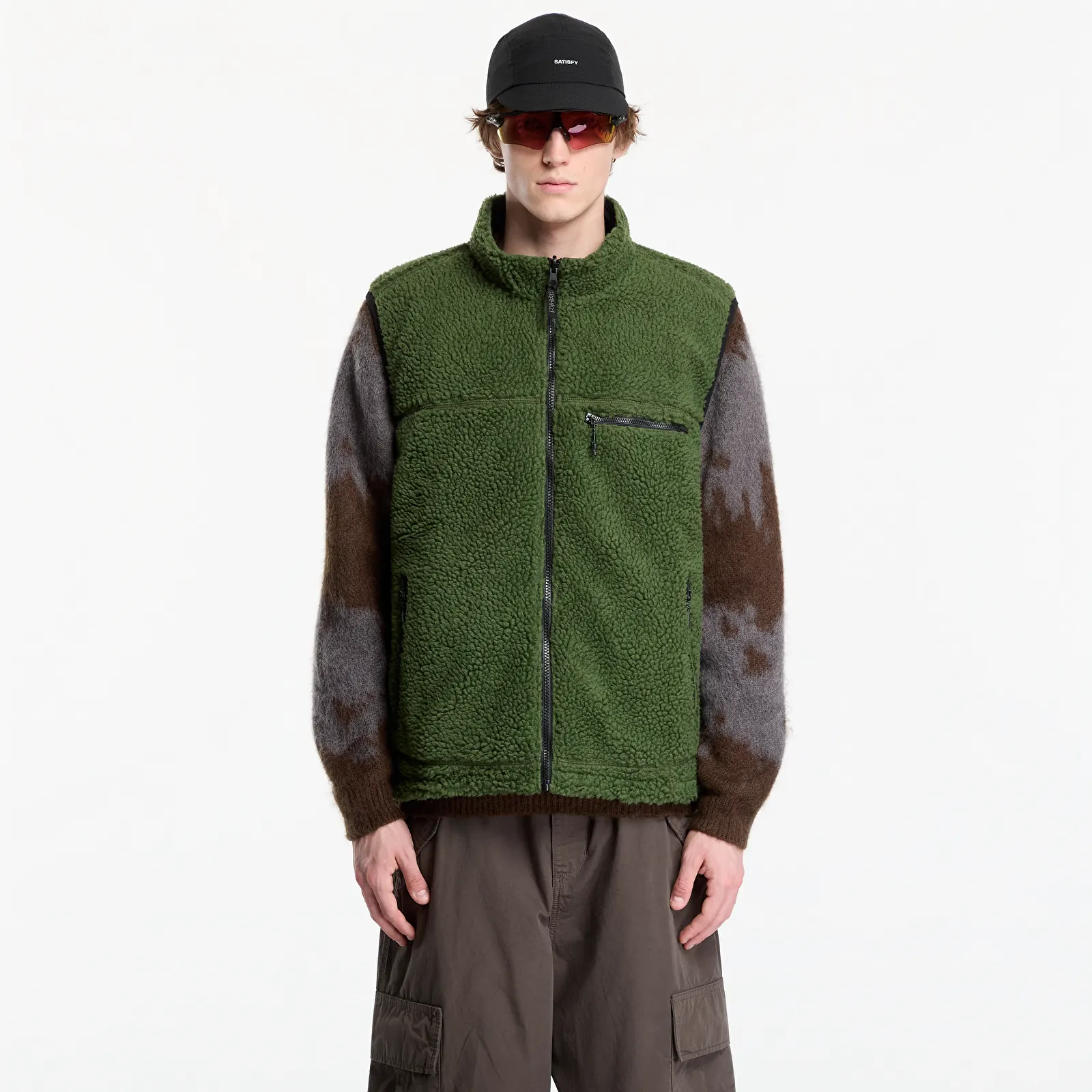 Vests Gramicci Reversible Sherpa Vest Olive/navy