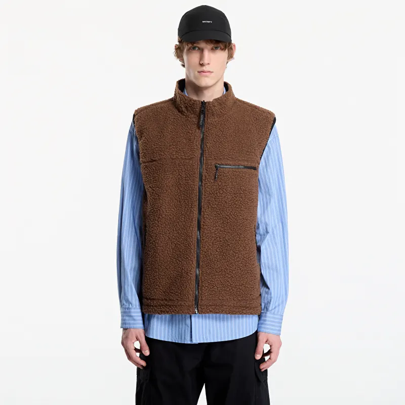 Gilet Gramicci Reversible Sherpa Vest Dark Brown/black