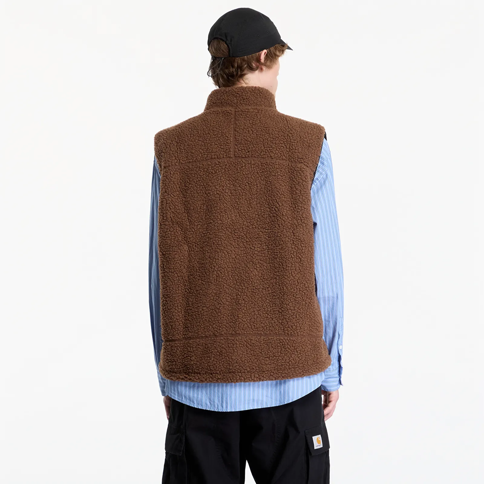 Vests Gramicci Reversible Sherpa Vest Dark Brown/black