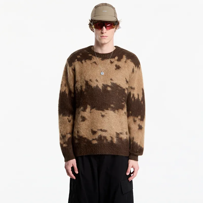 Gramicci Mohair Splatter Sweater Taupe Splatter