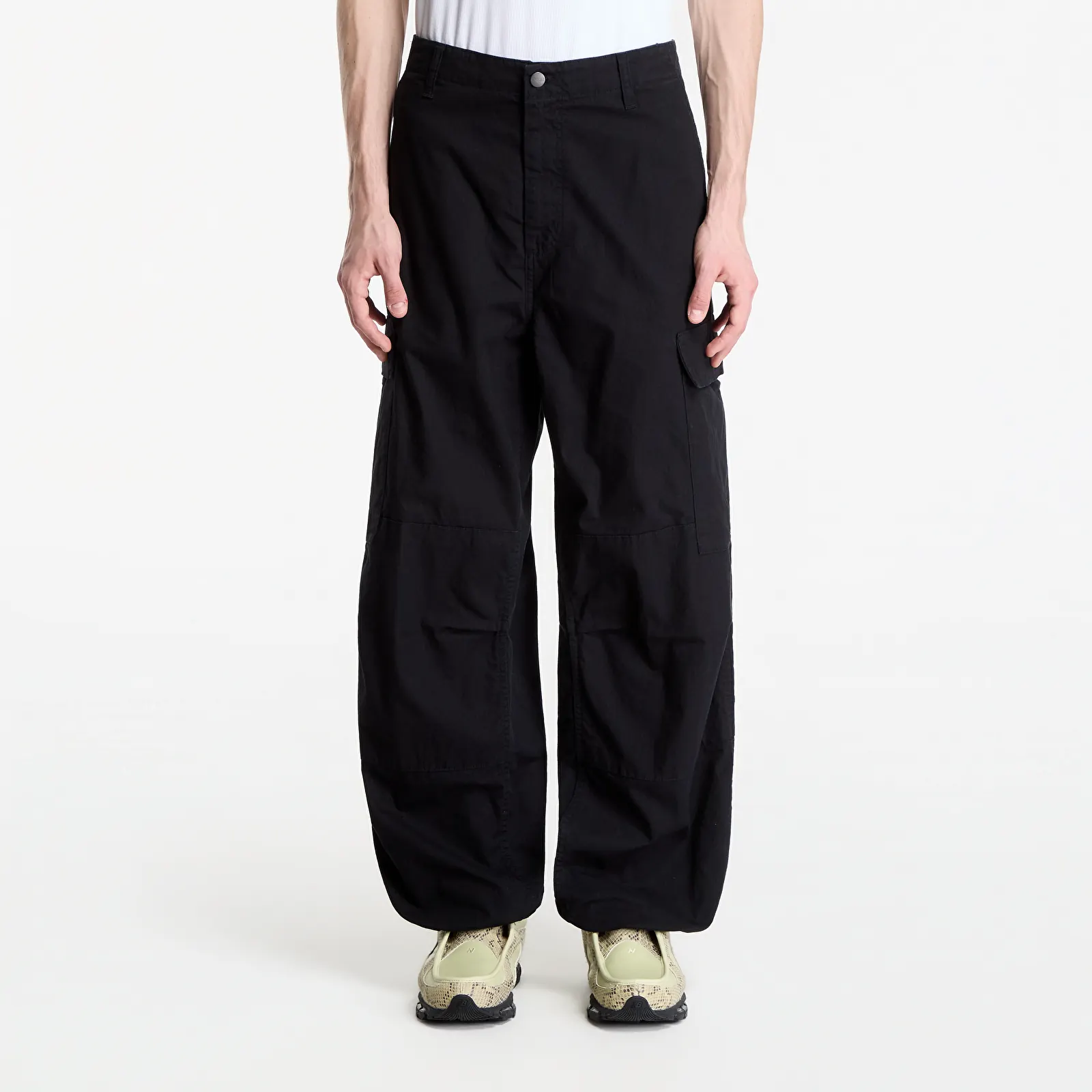 Püksid Carhartt WIP OG Cargo Pant Black Stone Washed