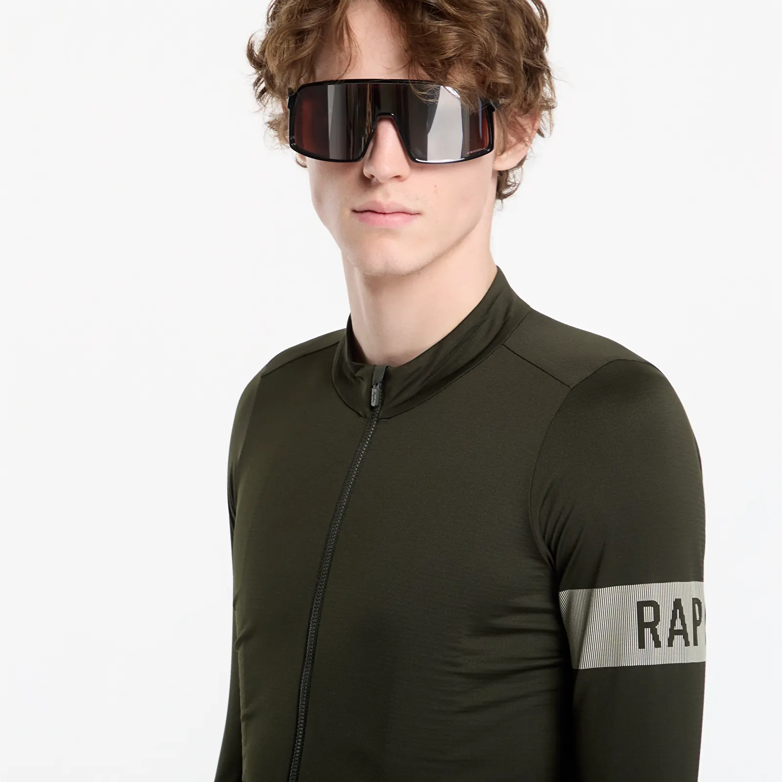 Dotjeran Rapha Men's Pro Team Long Sleeve Midweight Jersey Bottle Green/ White
