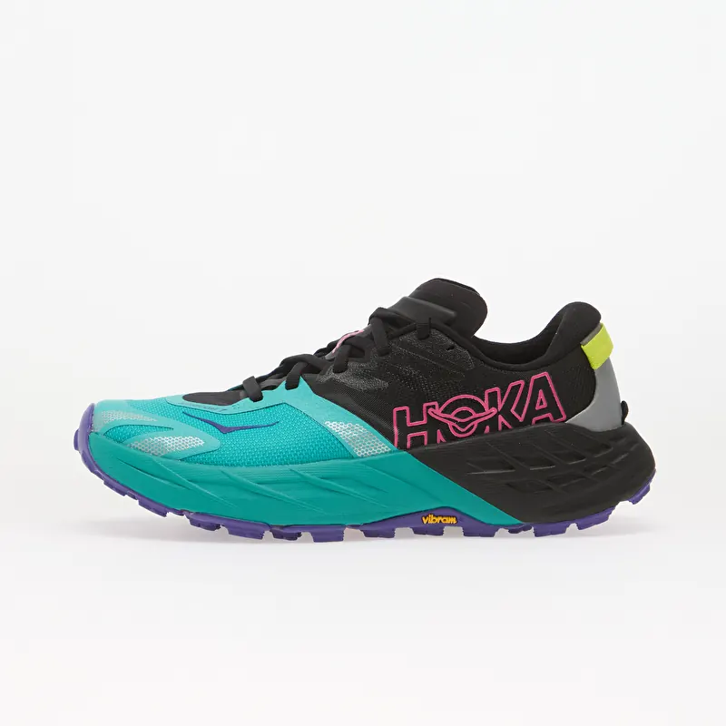 Hoka® W Speedgoat 7 Black/ Electric Aqua