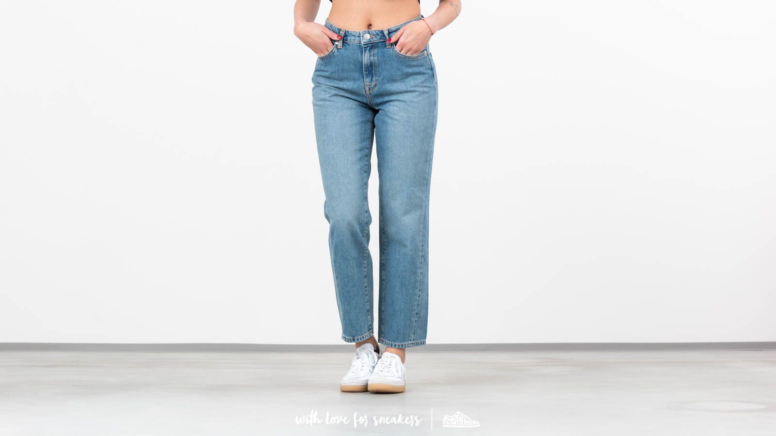 Hlače SELECTED Jane Straight Mineral Blue Jeans Light Blue Denim