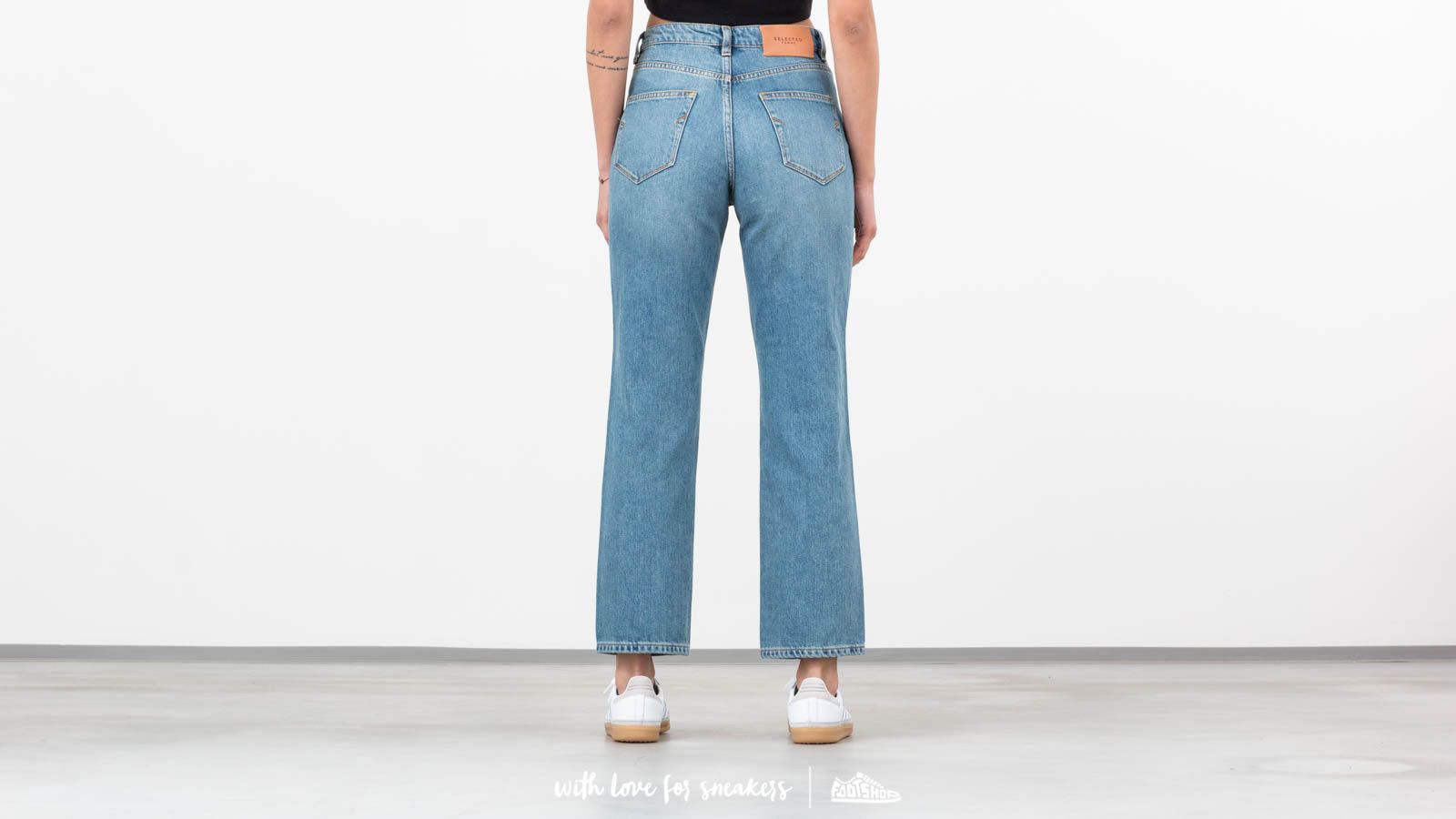 Hlače SELECTED Jane Straight Mineral Blue Jeans Light Blue Denim