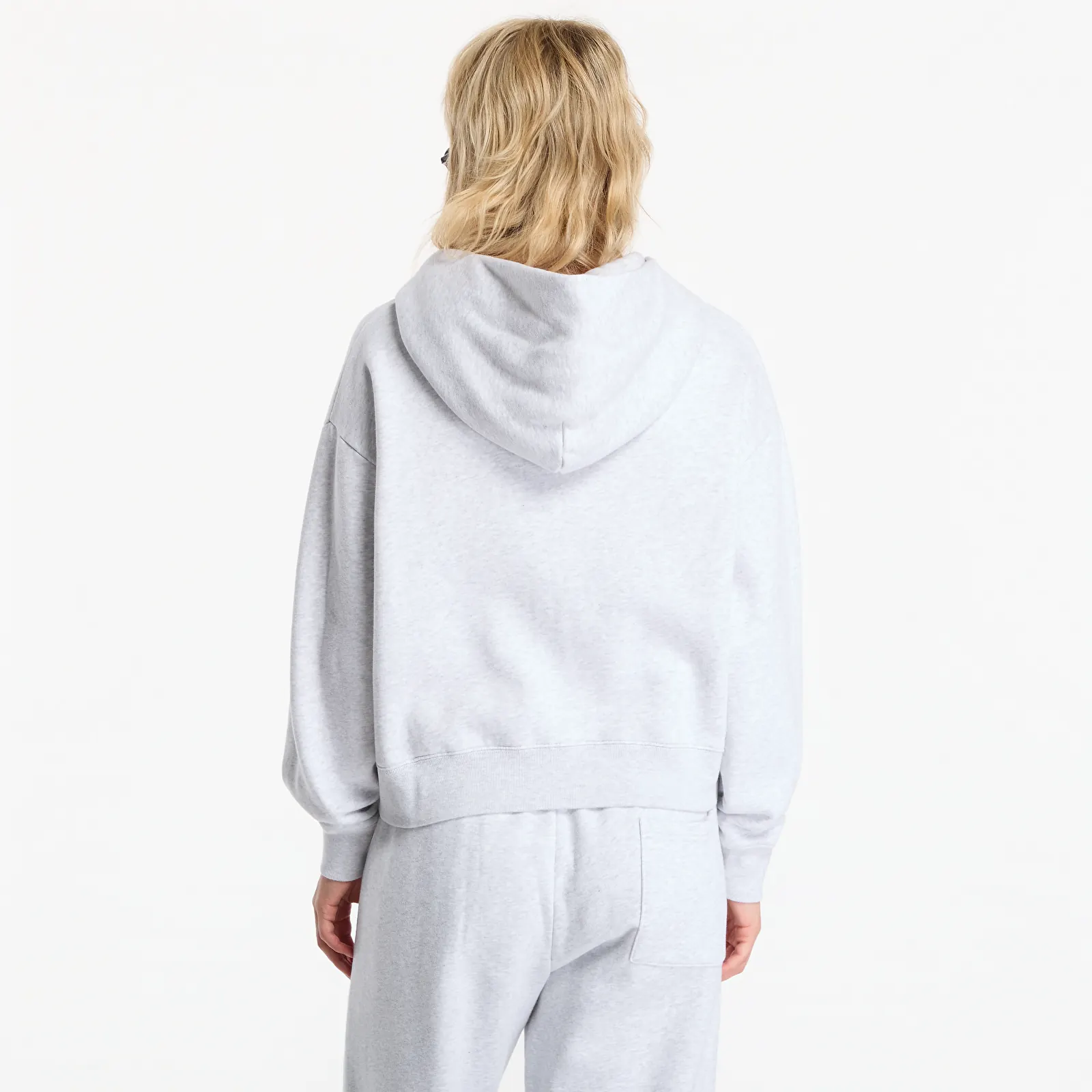 Hoodies en truien Sporty & Rich Serif Logo Embroidered Zip Hoodie UNISEX Heather Gray