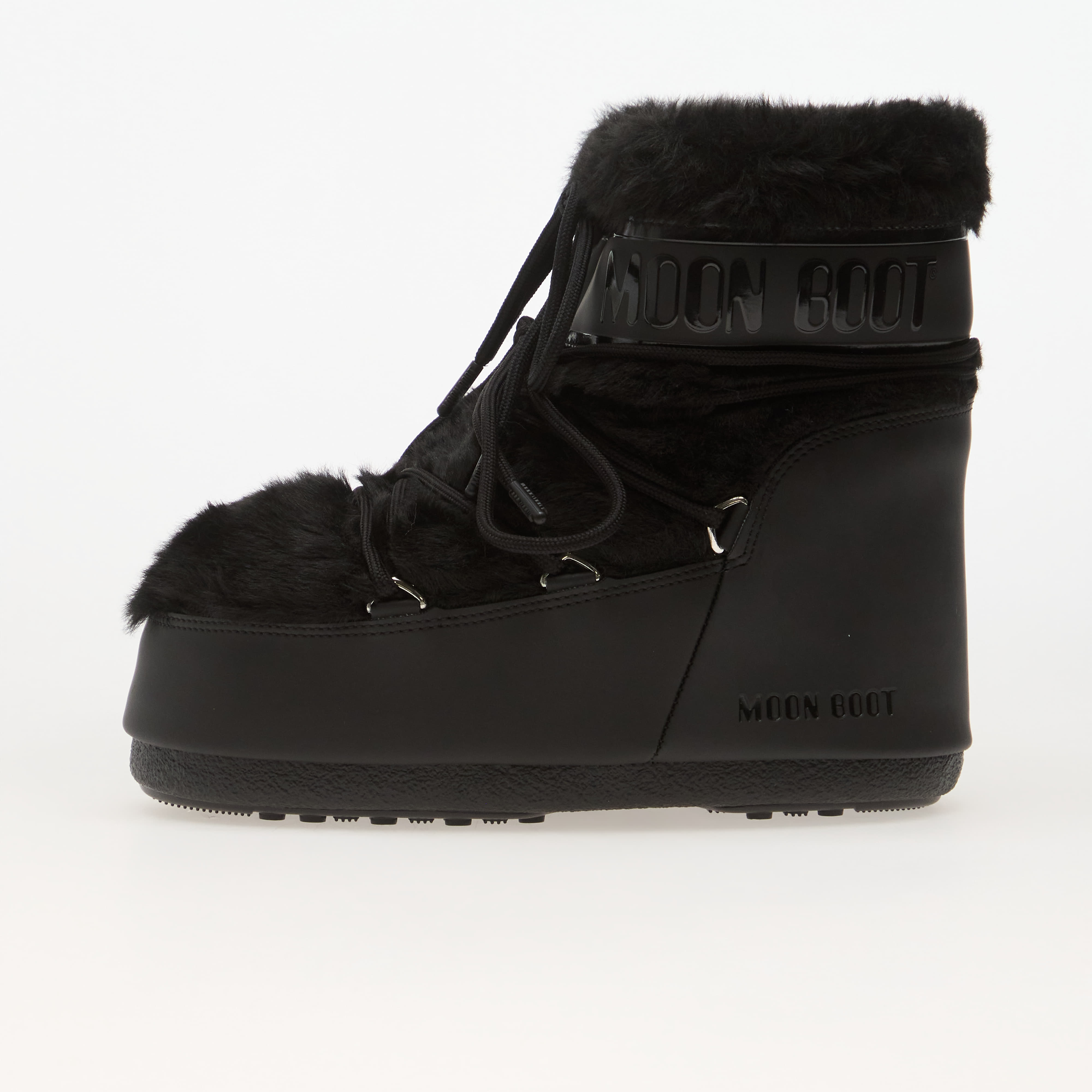 Sko Moon Boot Icon Low Faux Fur Black 39-41
