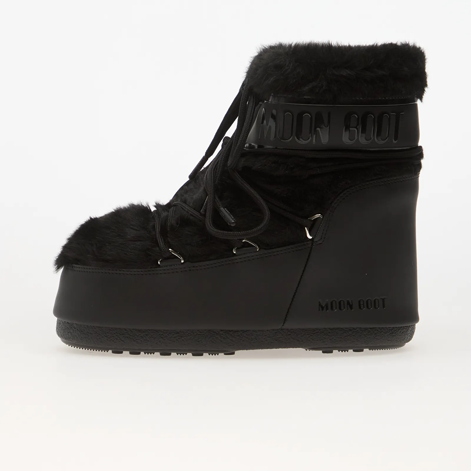 Мужские ботинки Moon Boot Icon Low Faux Fur Black