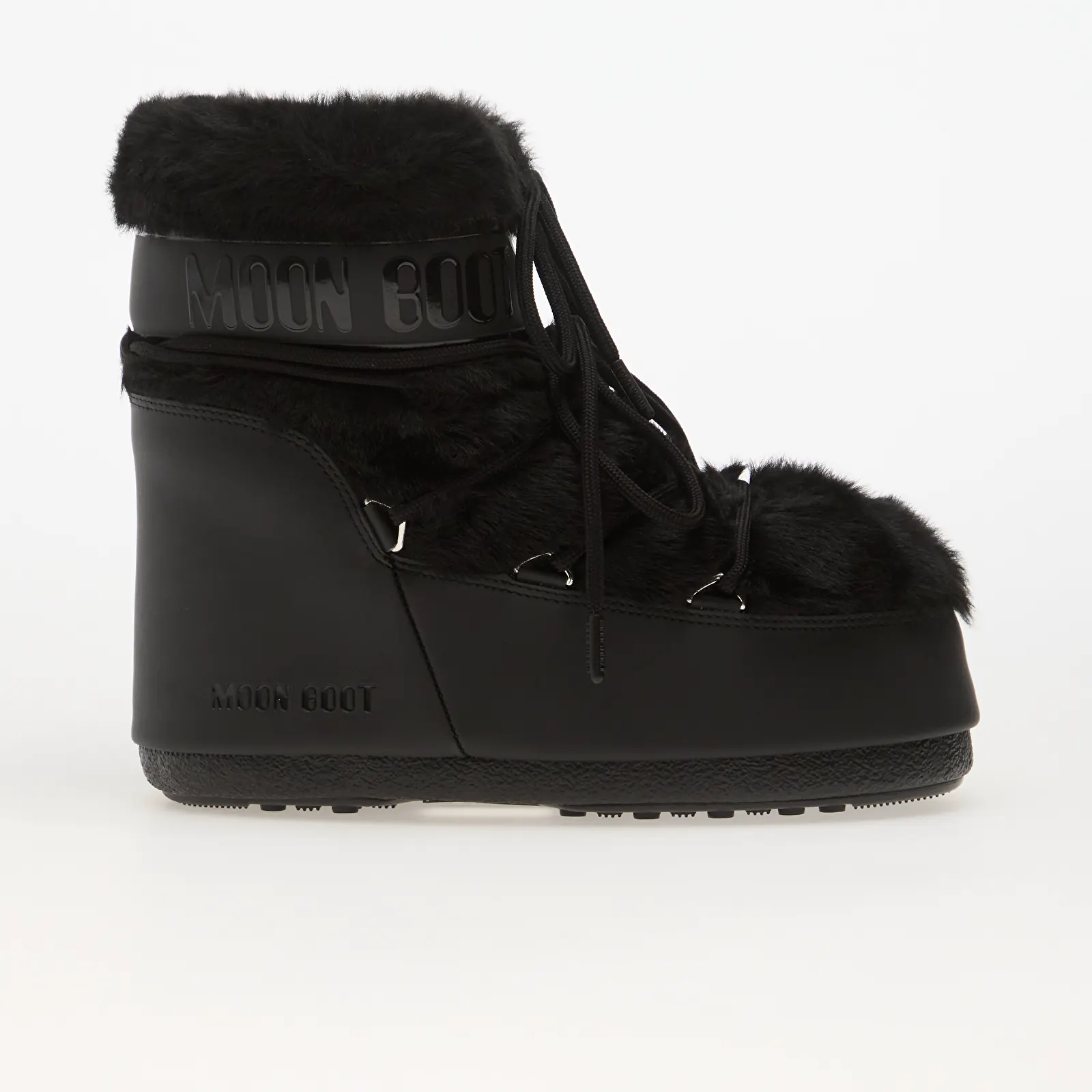Мужские ботинки Moon Boot Icon Low Faux Fur Black