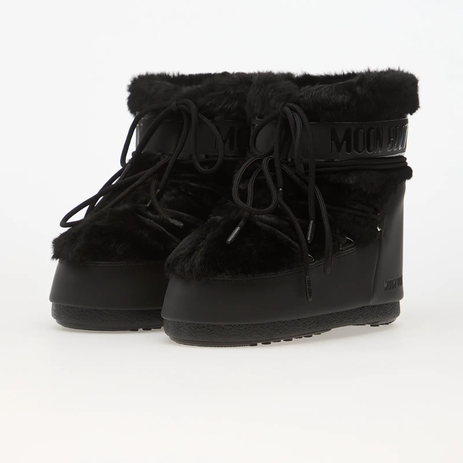 Мужские ботинки Moon Boot Icon Low Faux Fur Black