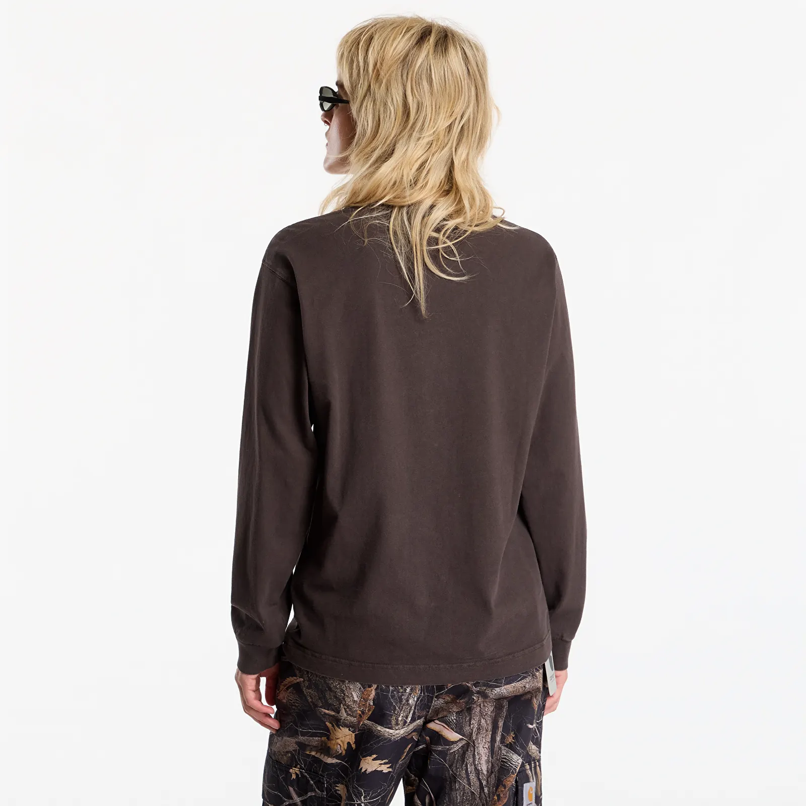 T-krekli Carhartt WIP L/S Vista T-Shirt UNISEX Tobacco Garment Dyed