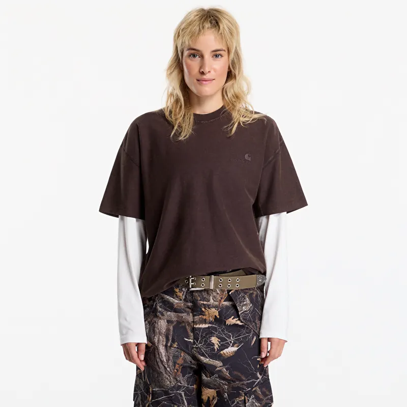 T-shirt Carhartt WIP S/S Lambert T-Shirt UNISEX Tobacco Moon Wash