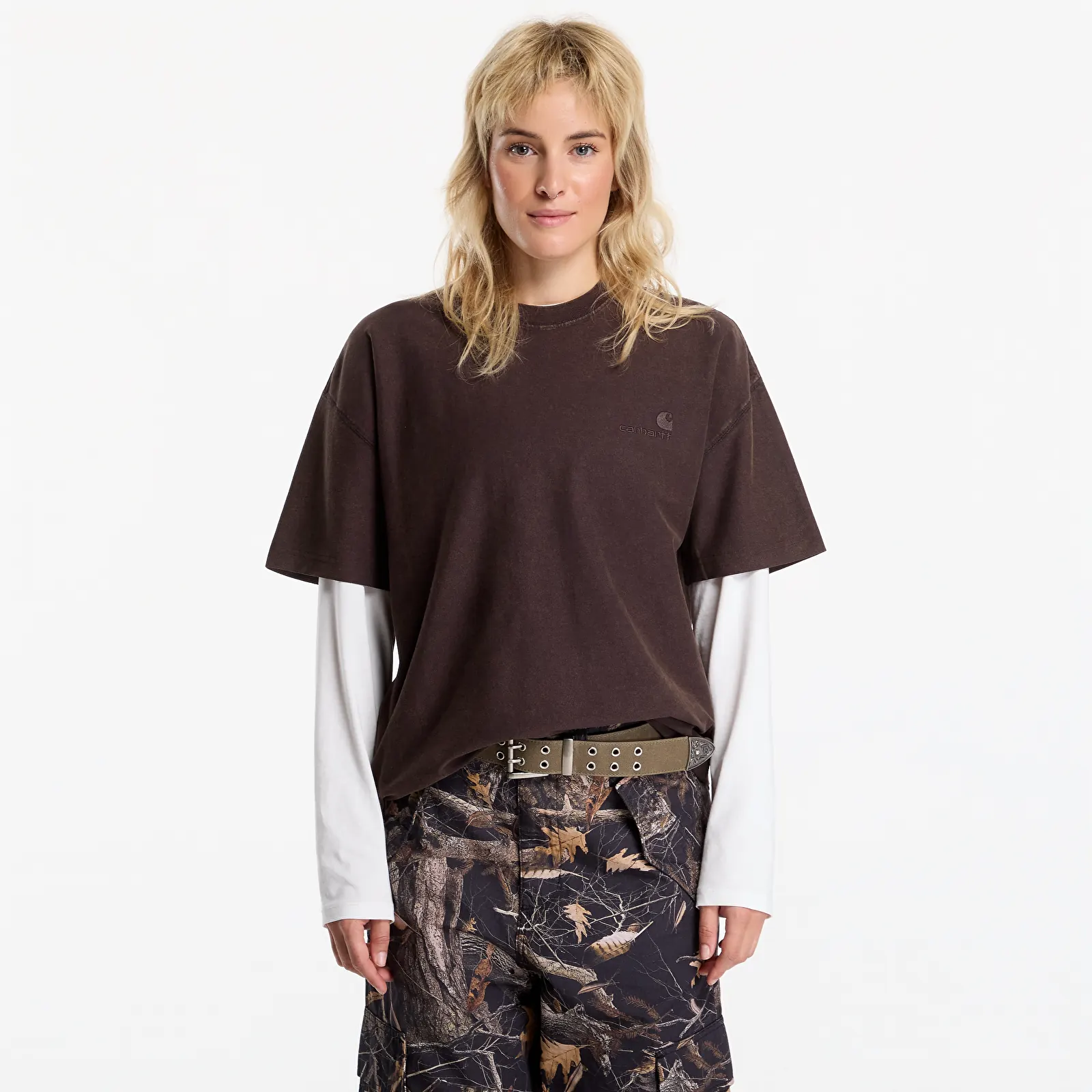 Majice i košulje Carhartt WIP S/S Lambert T-Shirt UNISEX Tobacco Moon Wash