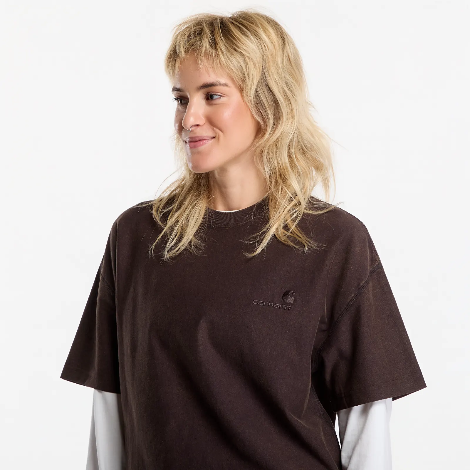 Majice i košulje Carhartt WIP S/S Lambert T-Shirt UNISEX Tobacco Moon Wash