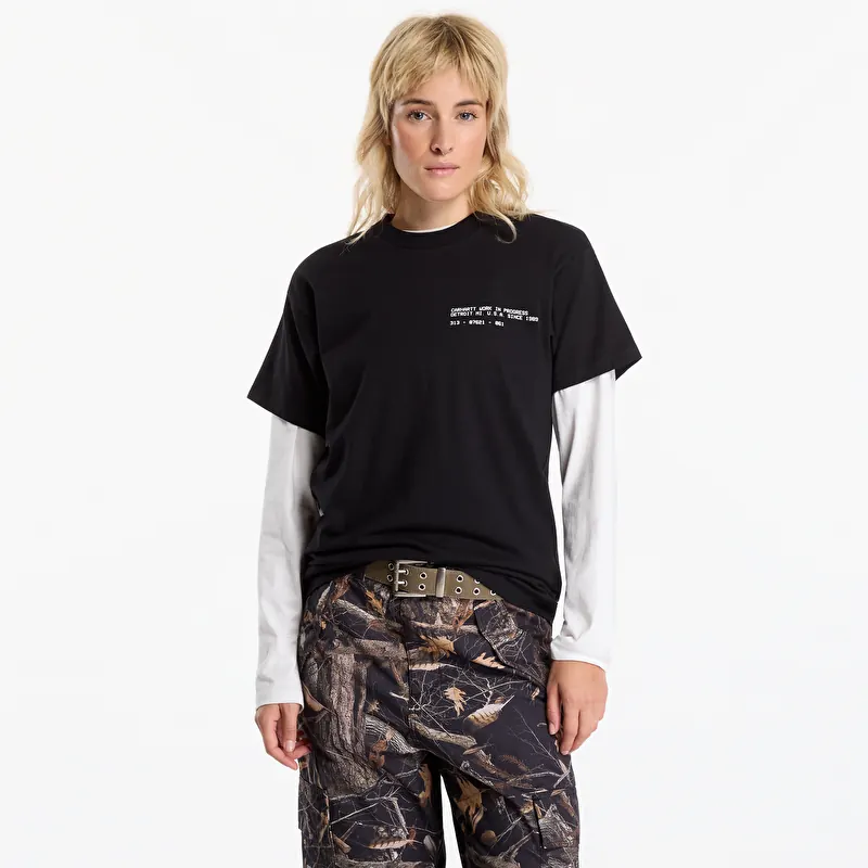 T-shirt Carhartt WIP S/S Feather Progress T-Shirt UNISEX Black