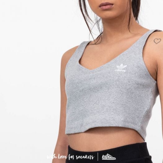 T Shirts and shirts adidas Styling Complements Cropped Tank Top Medium Grey Heather Footshop
