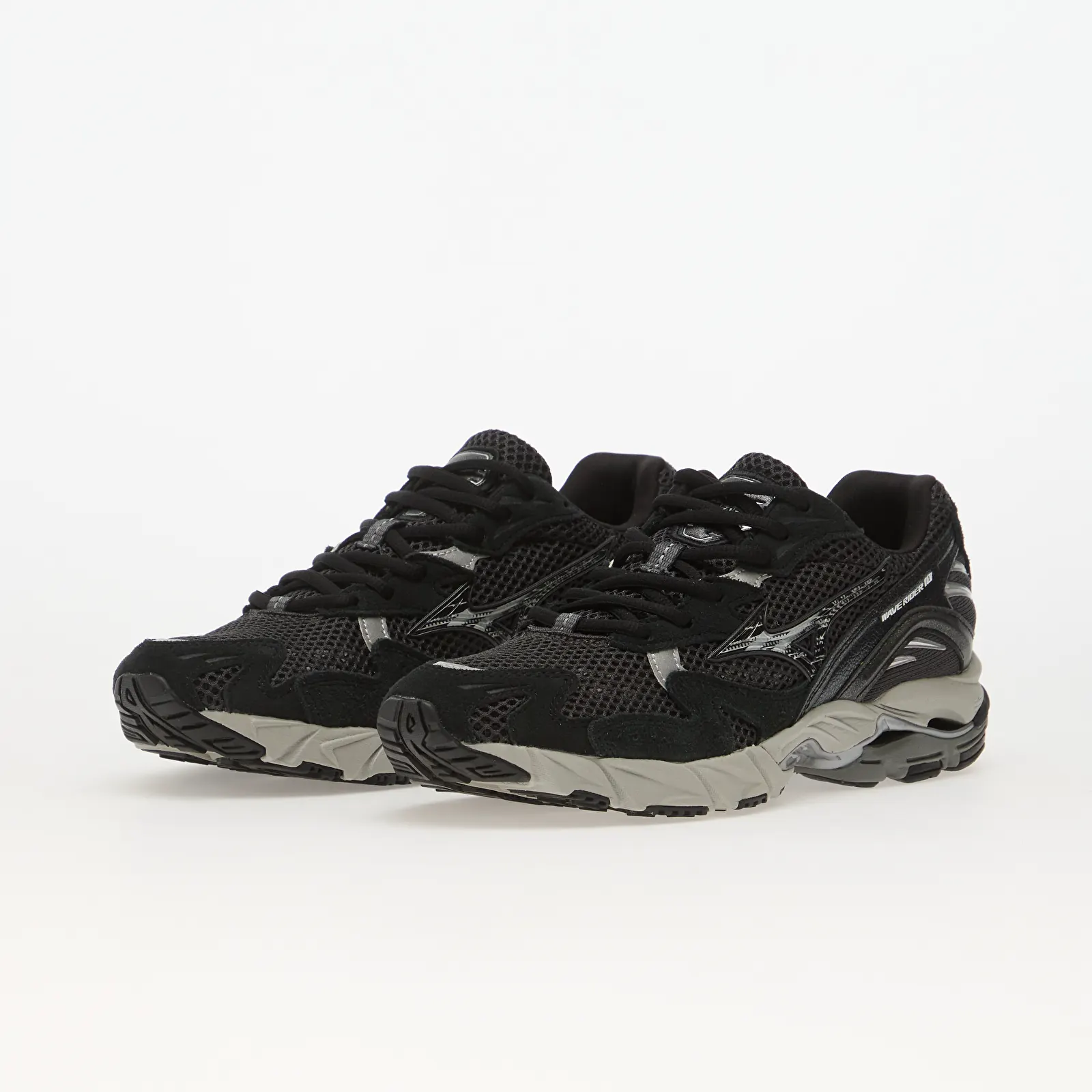 Moške superge Mizuno Wave Rider 10 Suede Black Sand/ Black/ Harbor Mist