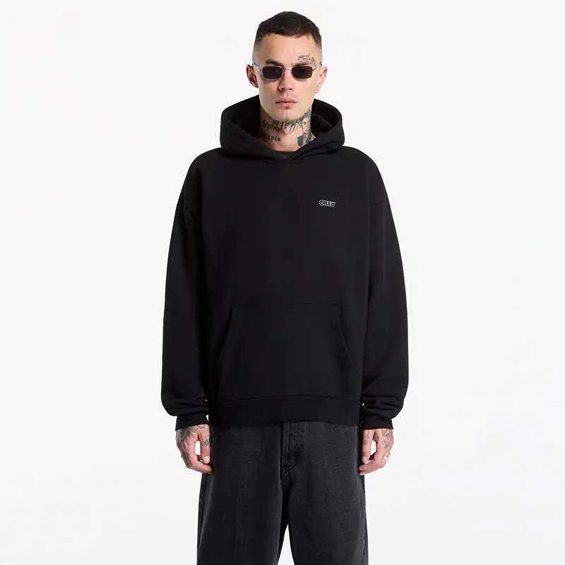 Džemperis Obey Treble Extra Heavy Hood Black