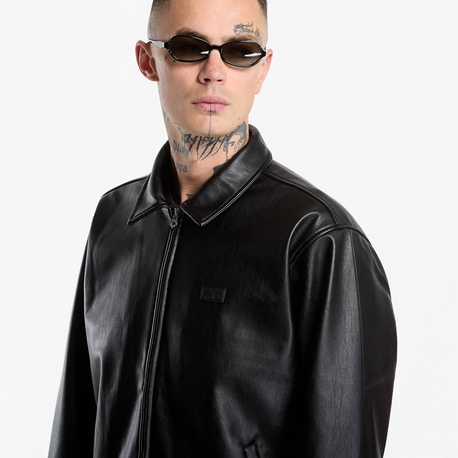 Vestes  Obey Workman PU Jacket Black