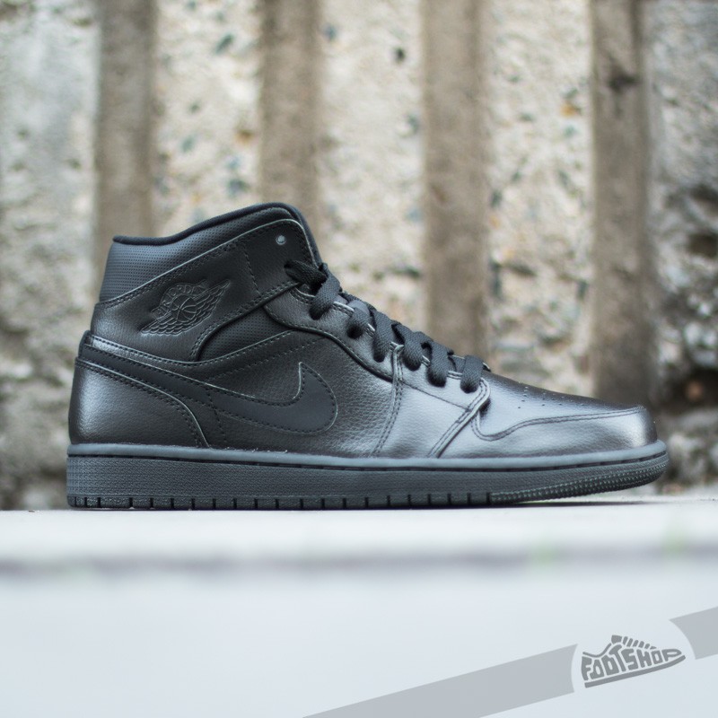 Schuhe Air Jordan 1 Mid Black/Black-Black