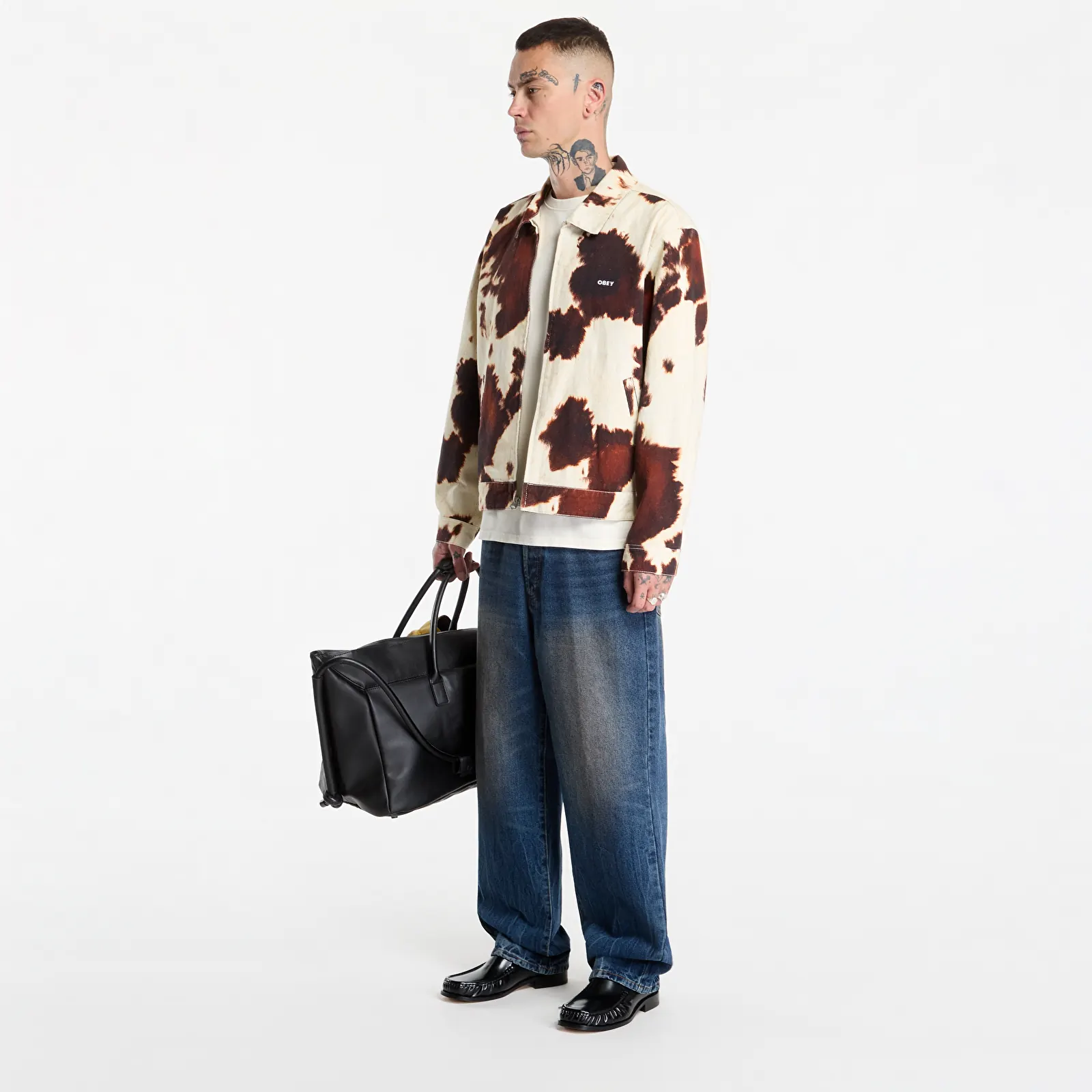 Jeans Obey Classic Baggy Denim Oil Stained Indigo