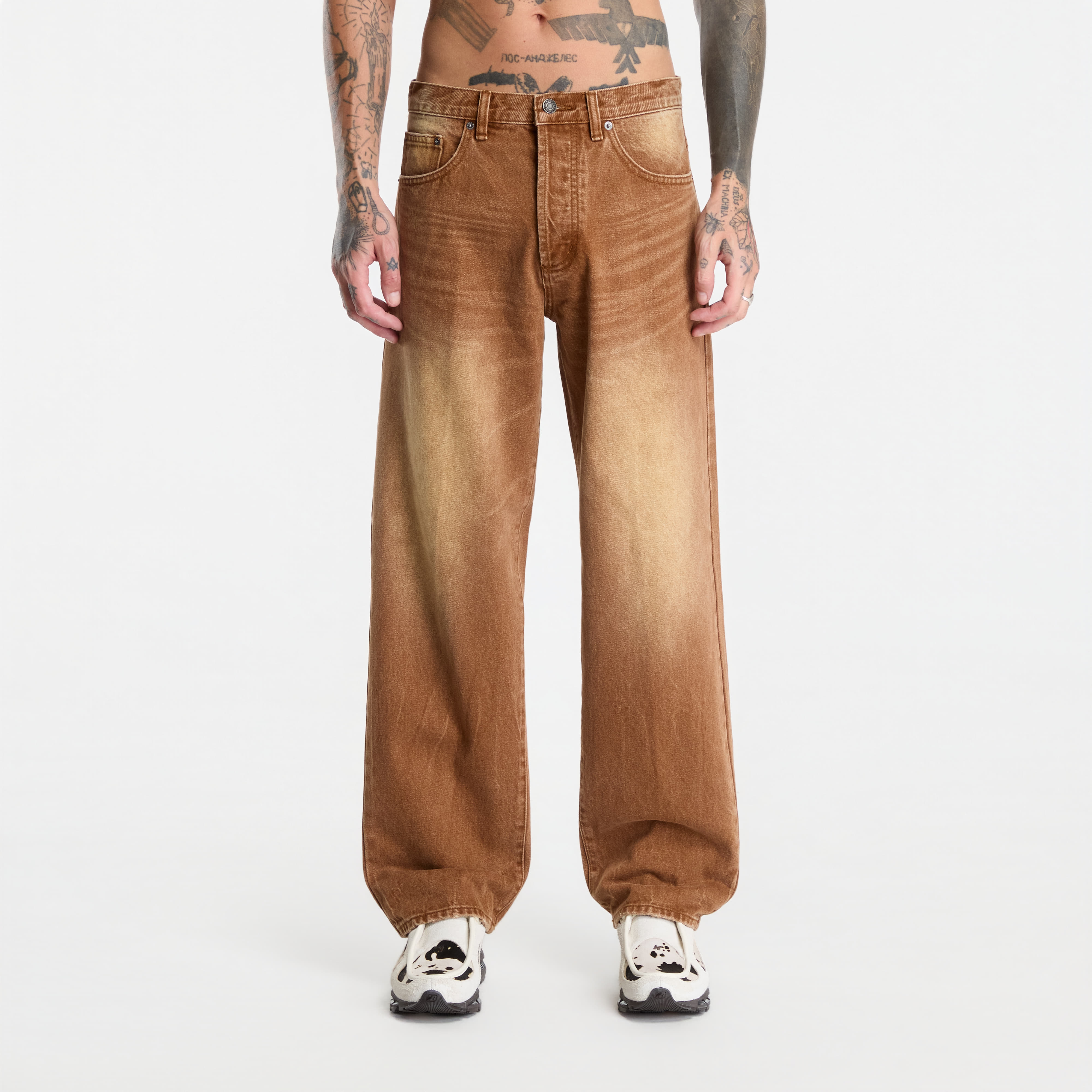 Дънки Obey Boxcar Straight Leg Denim Archive Brown W30