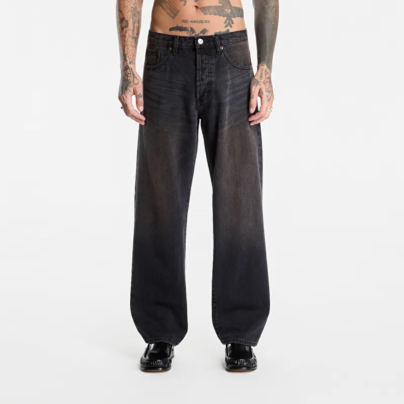 Džinsai Obey Boxcar Straight Leg Denim Oxidized Black