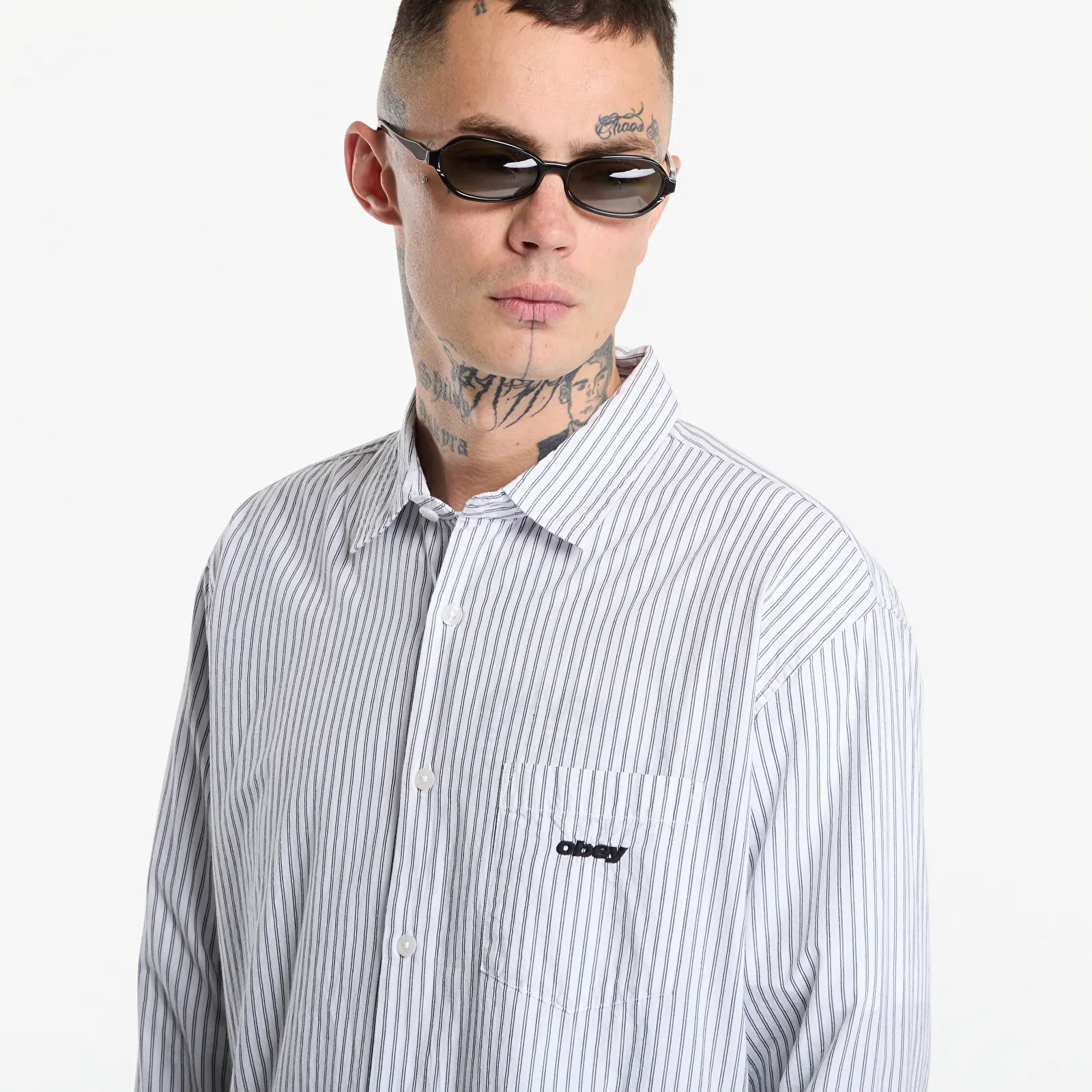 Chemises Obey William Woven White Multi