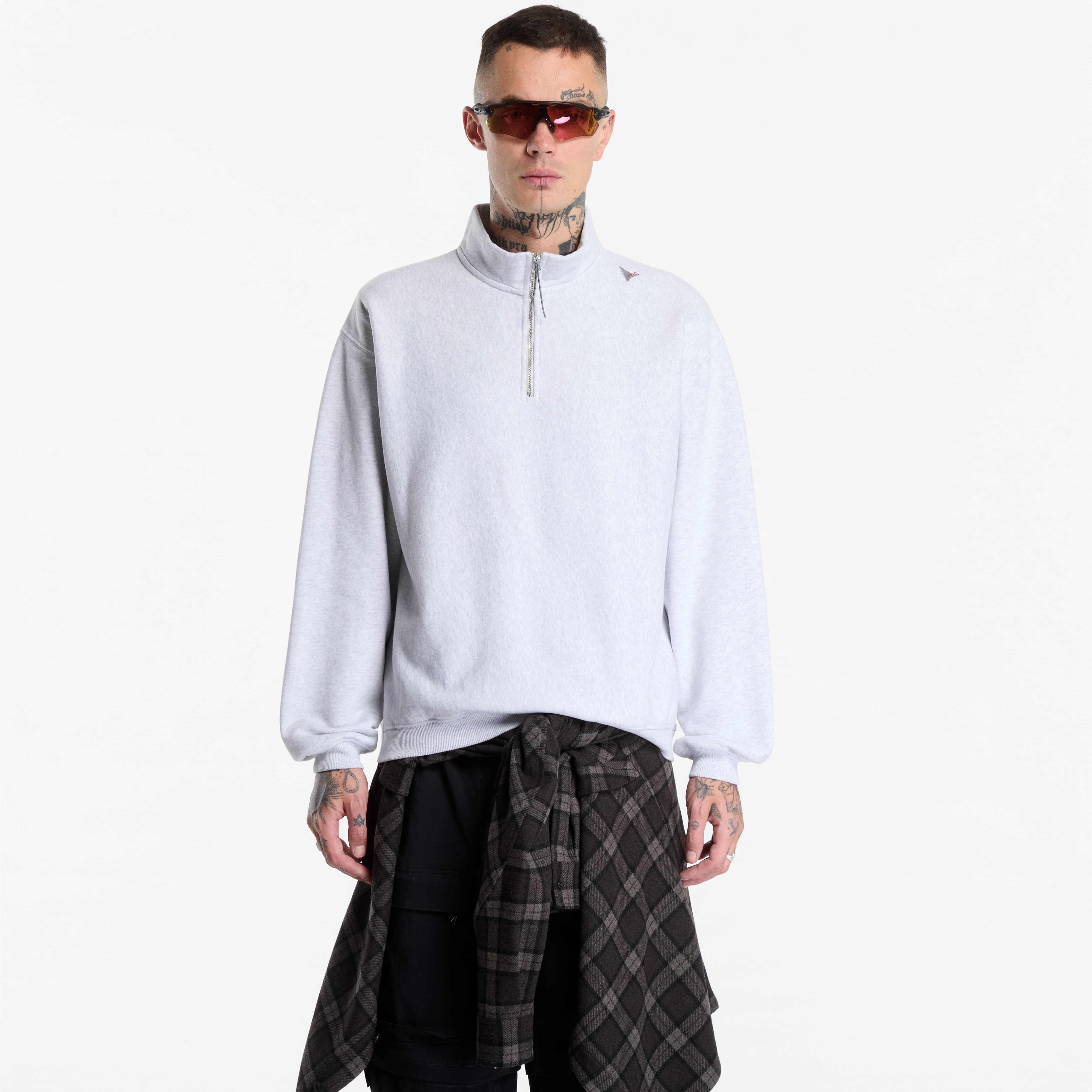 Суитшърт ROA Logo Half Zip Sweater UNISEX Light Grey M