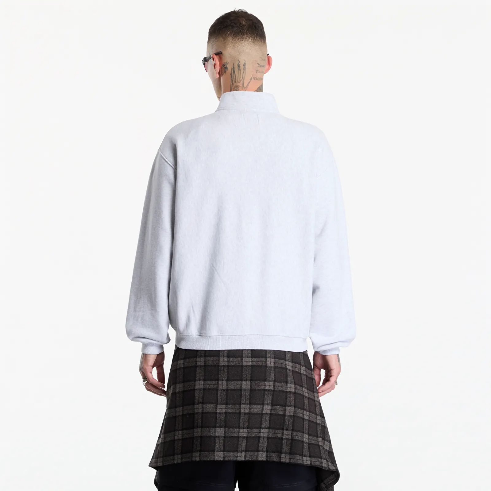 Puloverji   ROA Logo Half Zip Sweater UNISEX Light Grey