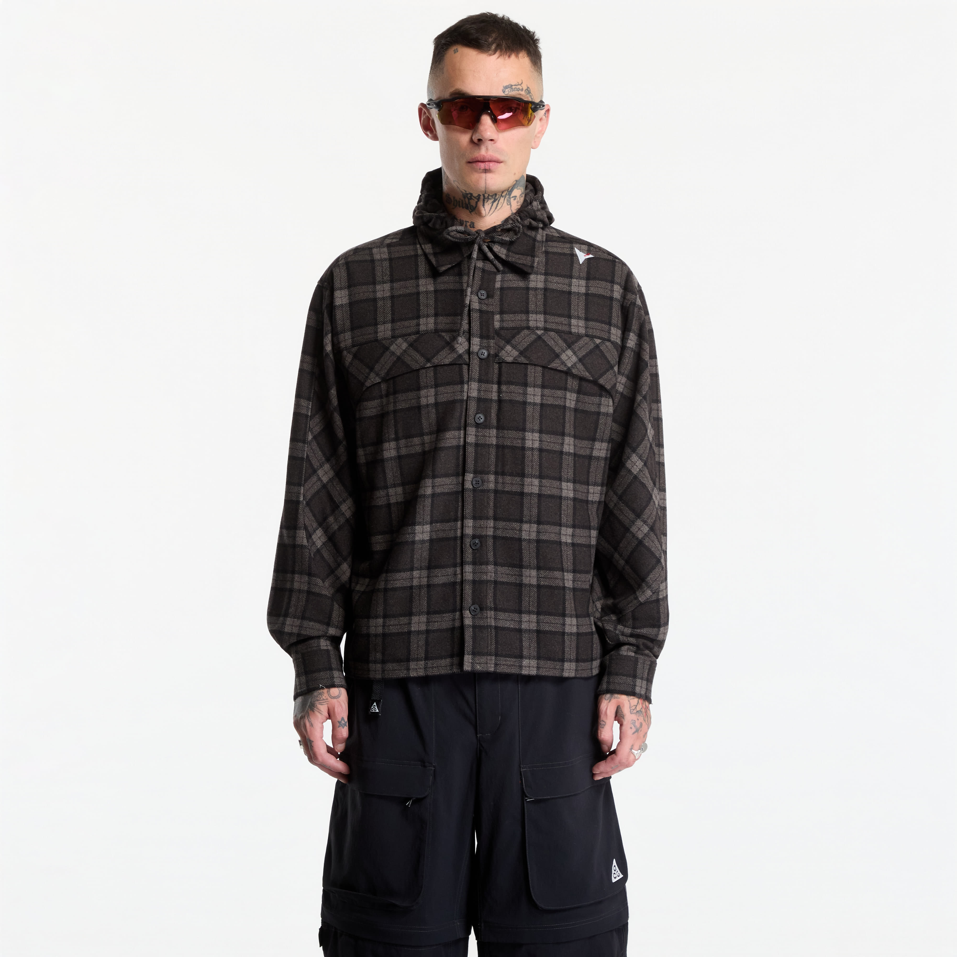 Риза ROA Logger Wool Check Long Sleeve Shirt Anthracite M