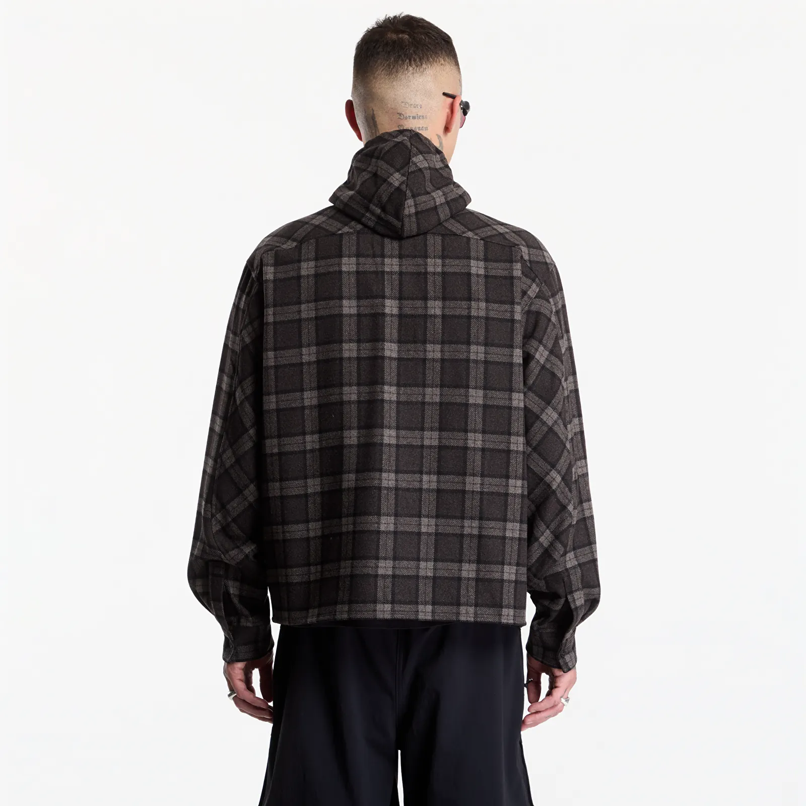 Camisas ROA Logger Wool Check Long Sleeve Shirt Anthracite