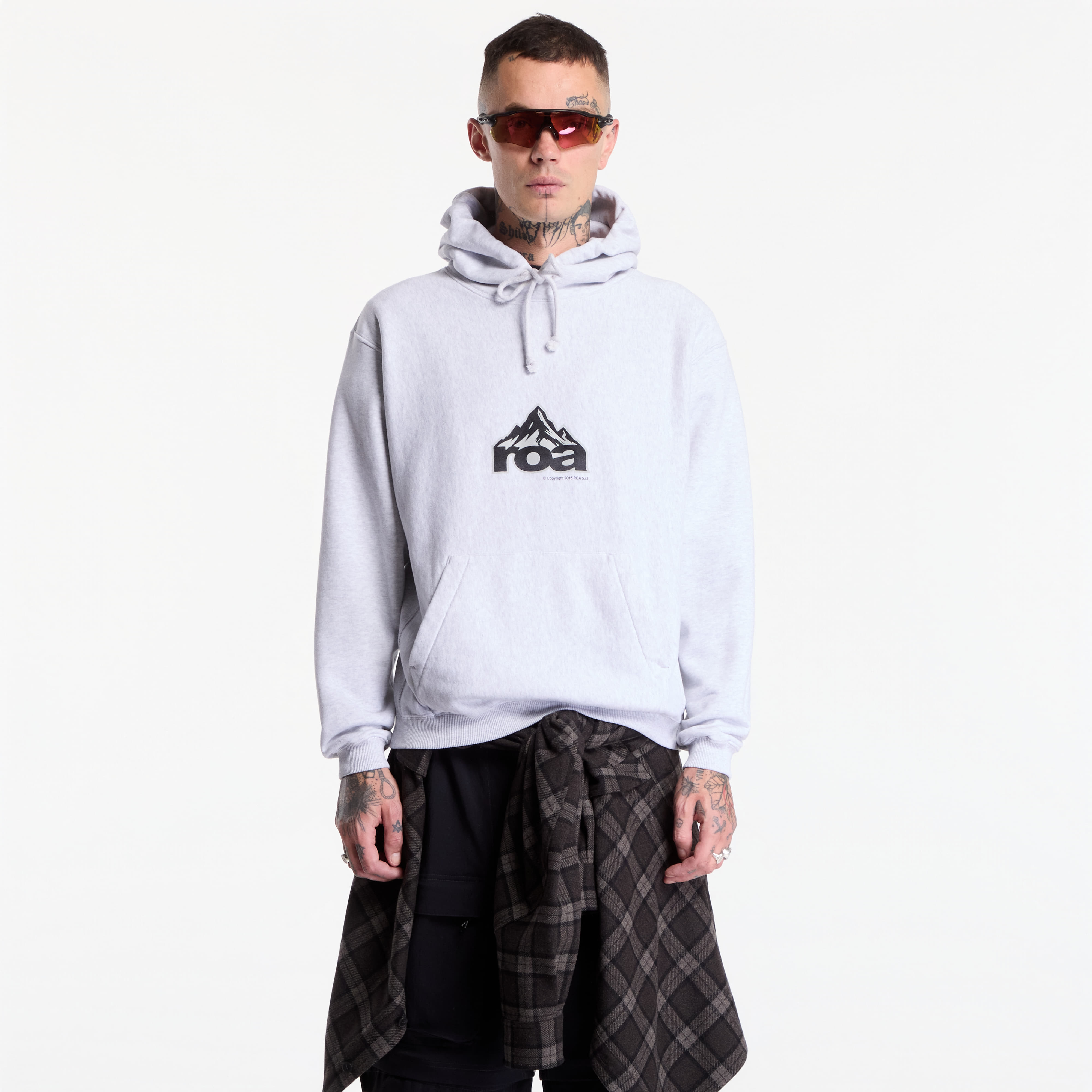 Суитшърт ROA Mountain Logo Hoodie Light Grey M