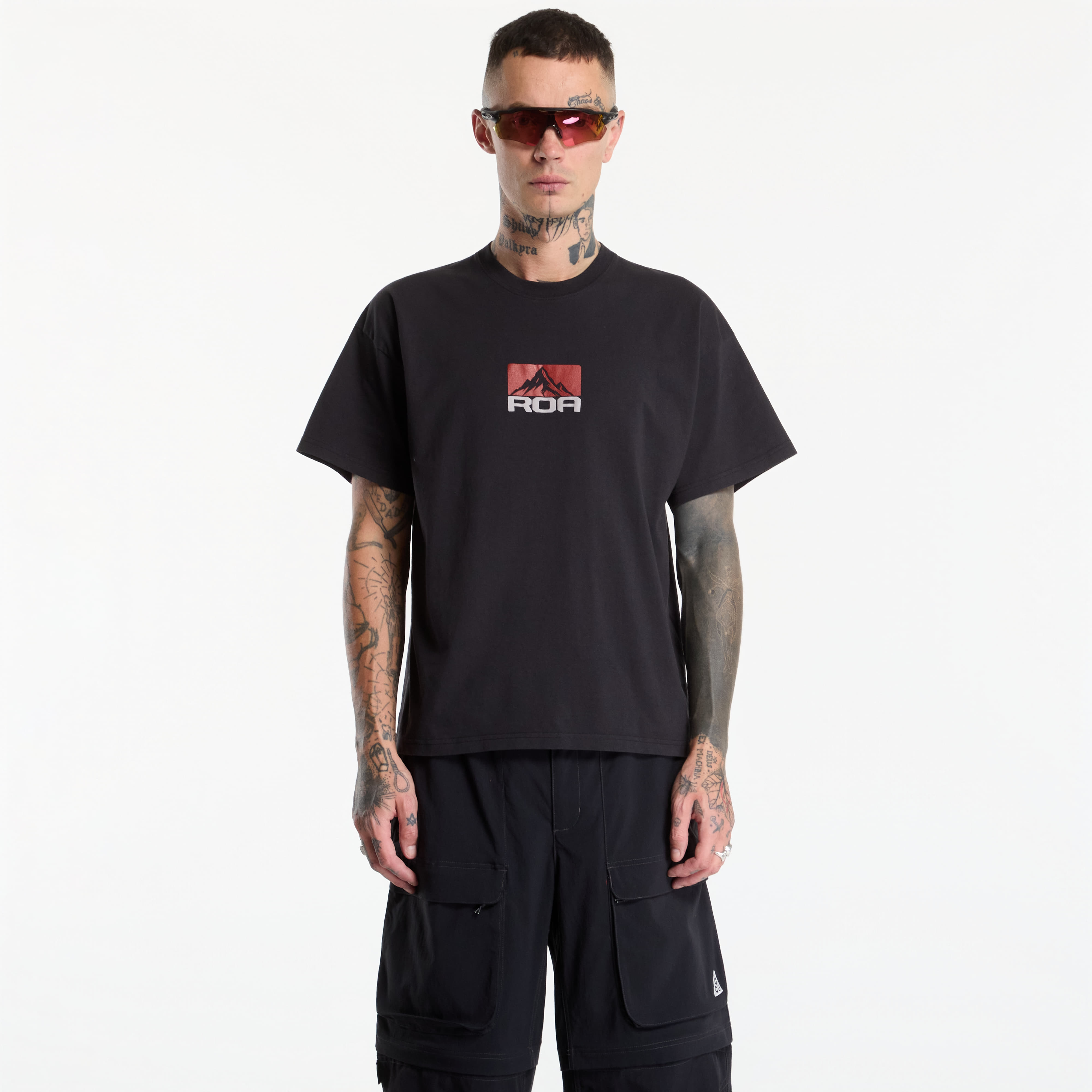 Тениска ROA Signal Mountain T-Shirt UNISEX Washed Black L