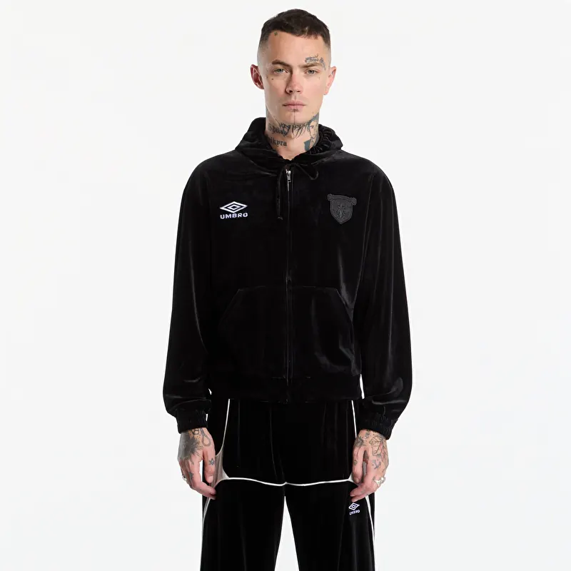 Sweatshirt Umbro Velvet Masked Zip Hoodie Black