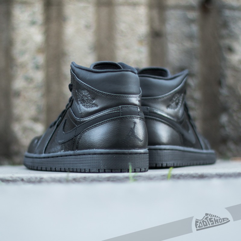 Schuhe Air Jordan 1 Mid Black/Black-Black