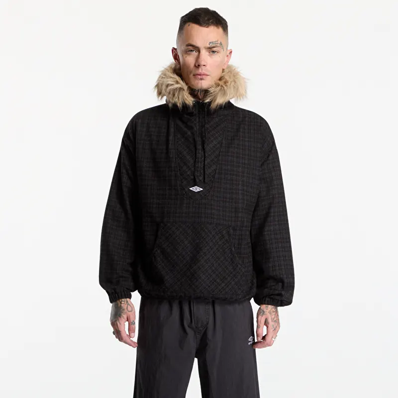 Umbro Flannel Fur Anorak Dark Brown