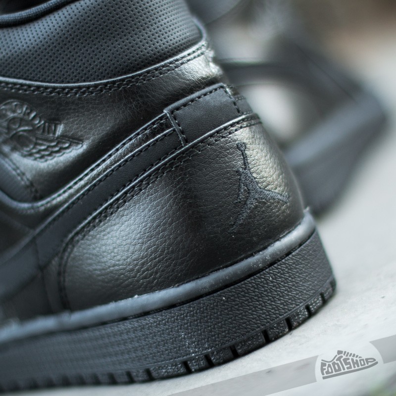 Schuhe Air Jordan 1 Mid Black/Black-Black